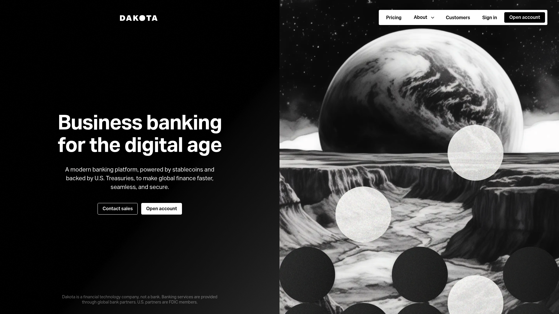 Dakota website screenshot