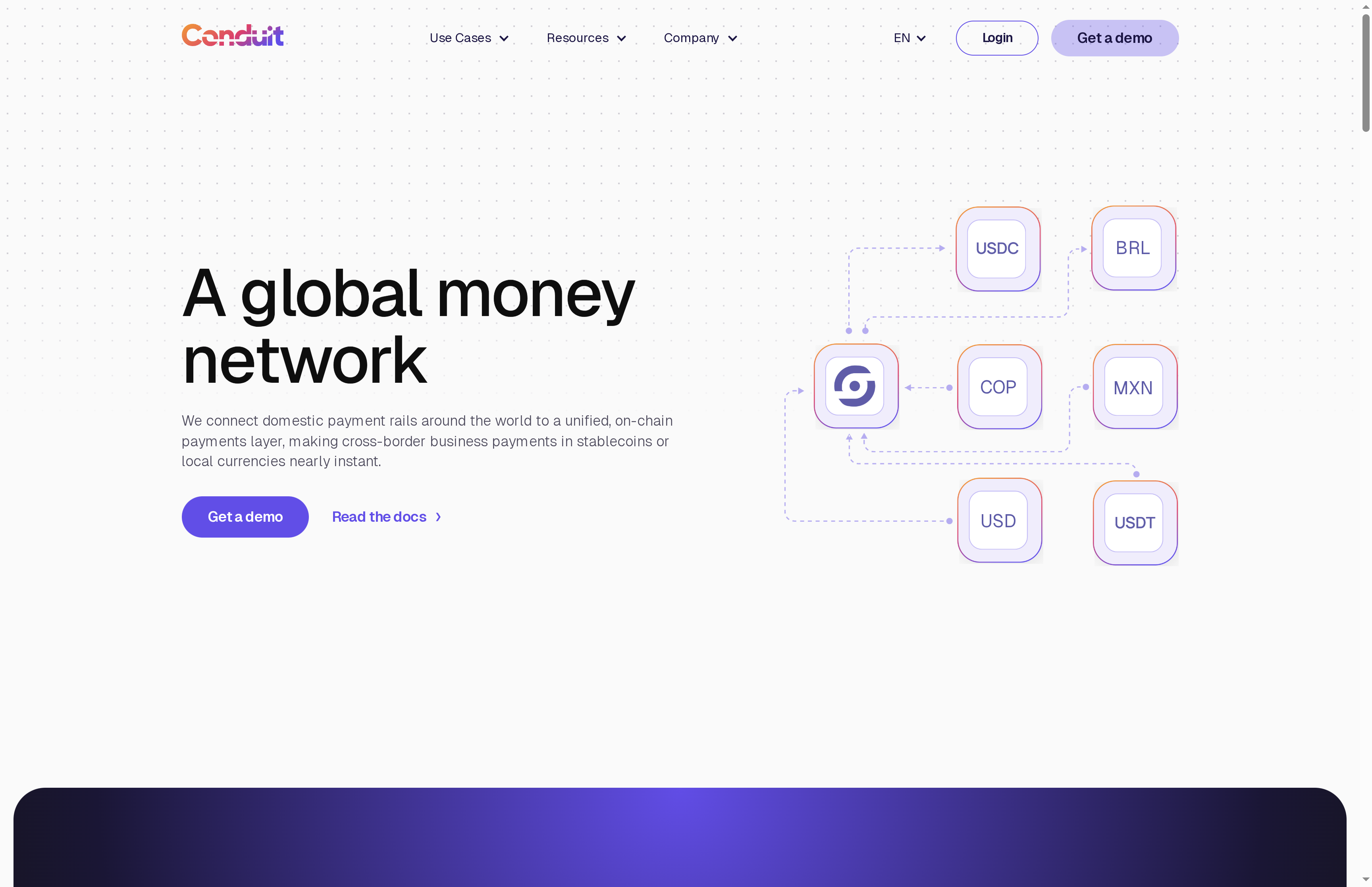 Conduit website screenshot