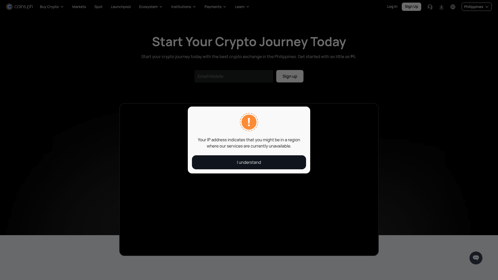 Coinsph website screenshot