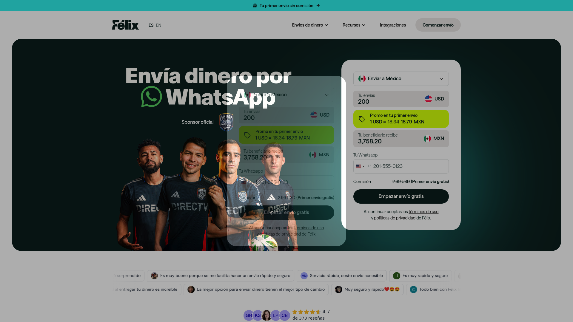 Félix website screenshot