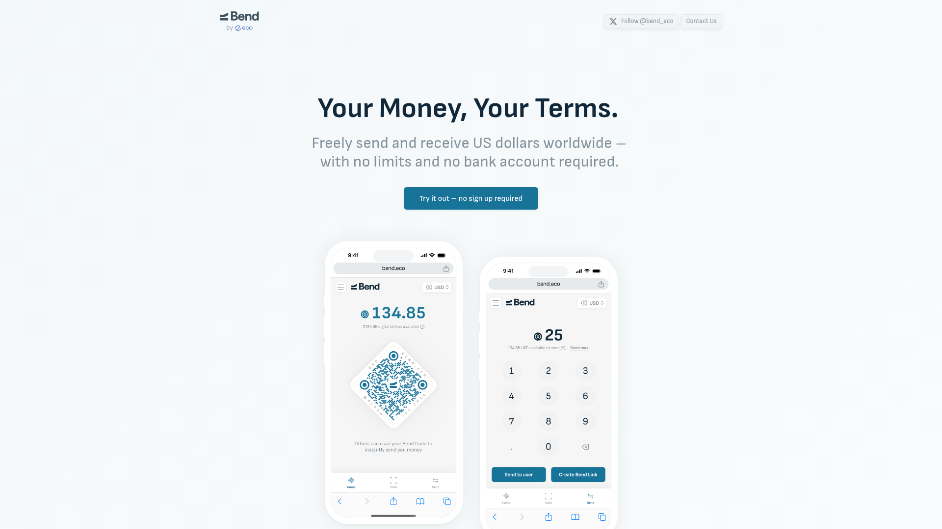 Bend website screenshot