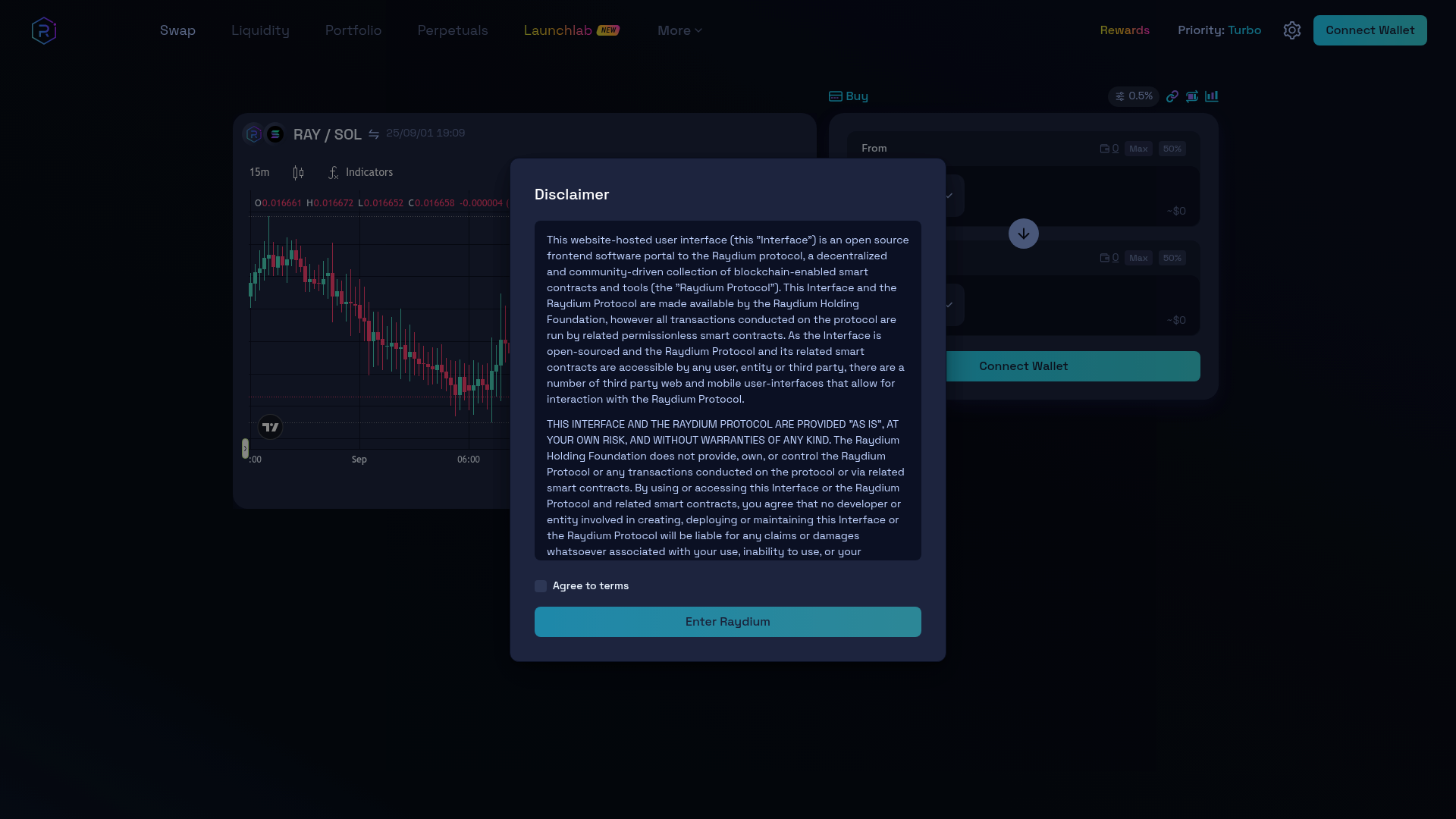 Raydium website screenshot