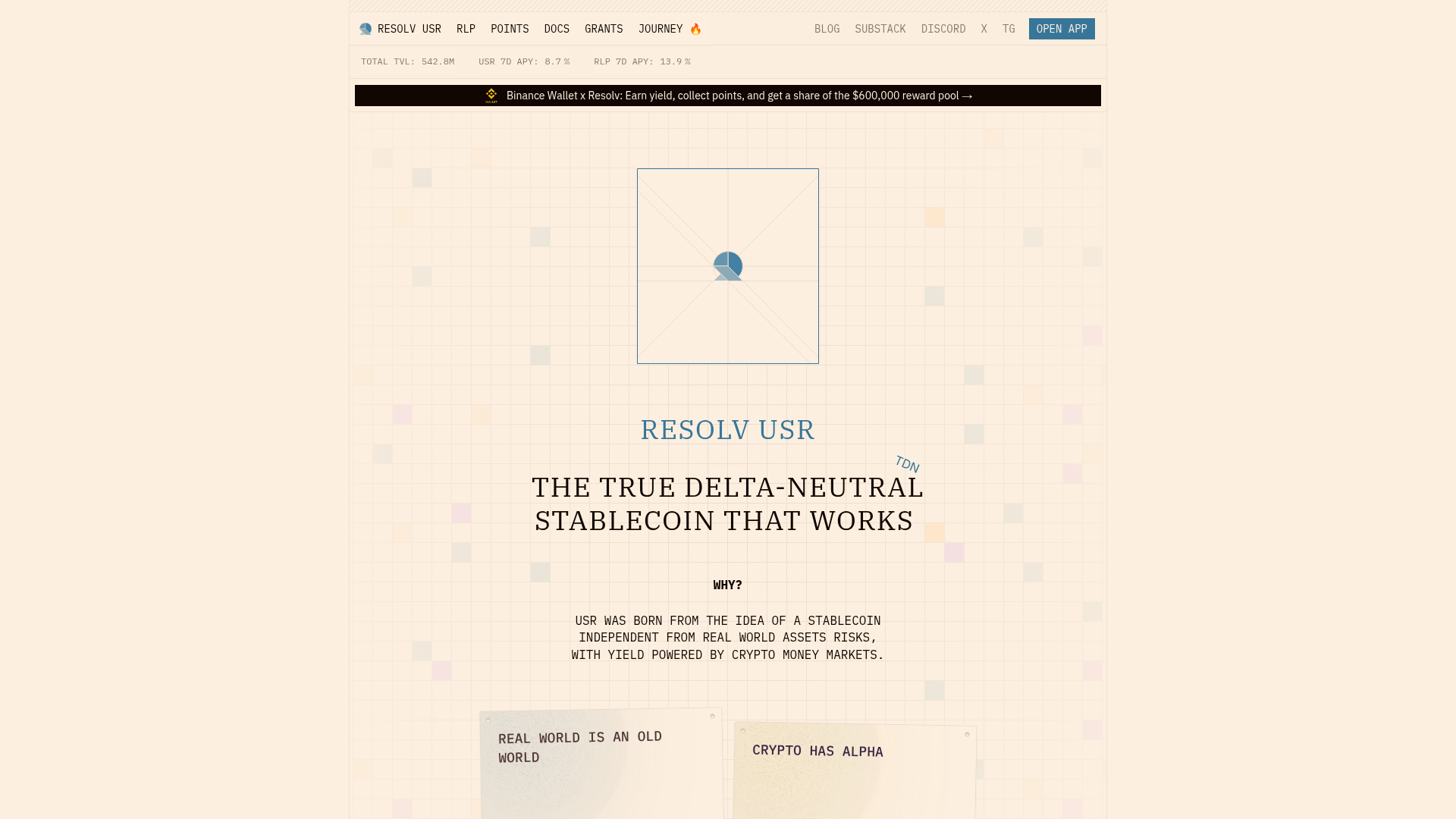 Resolv website screenshot