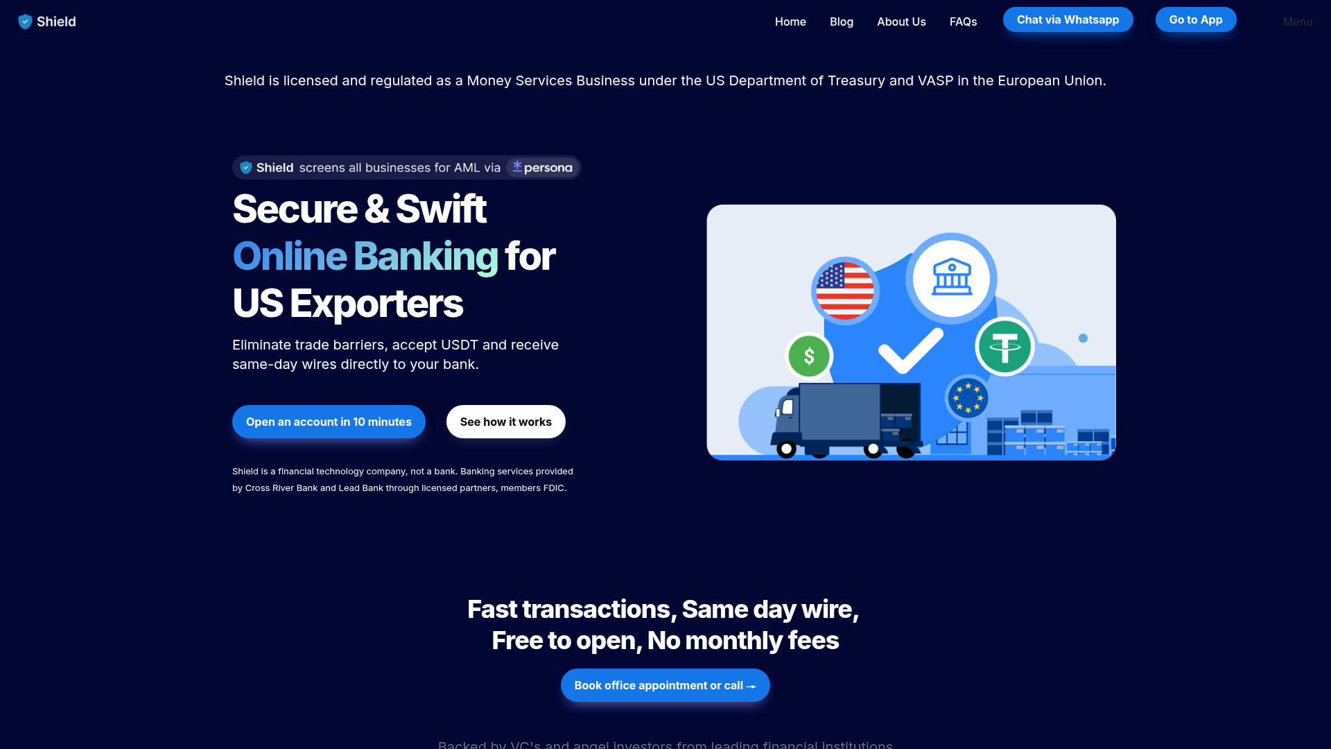 ShieldPay website screenshot