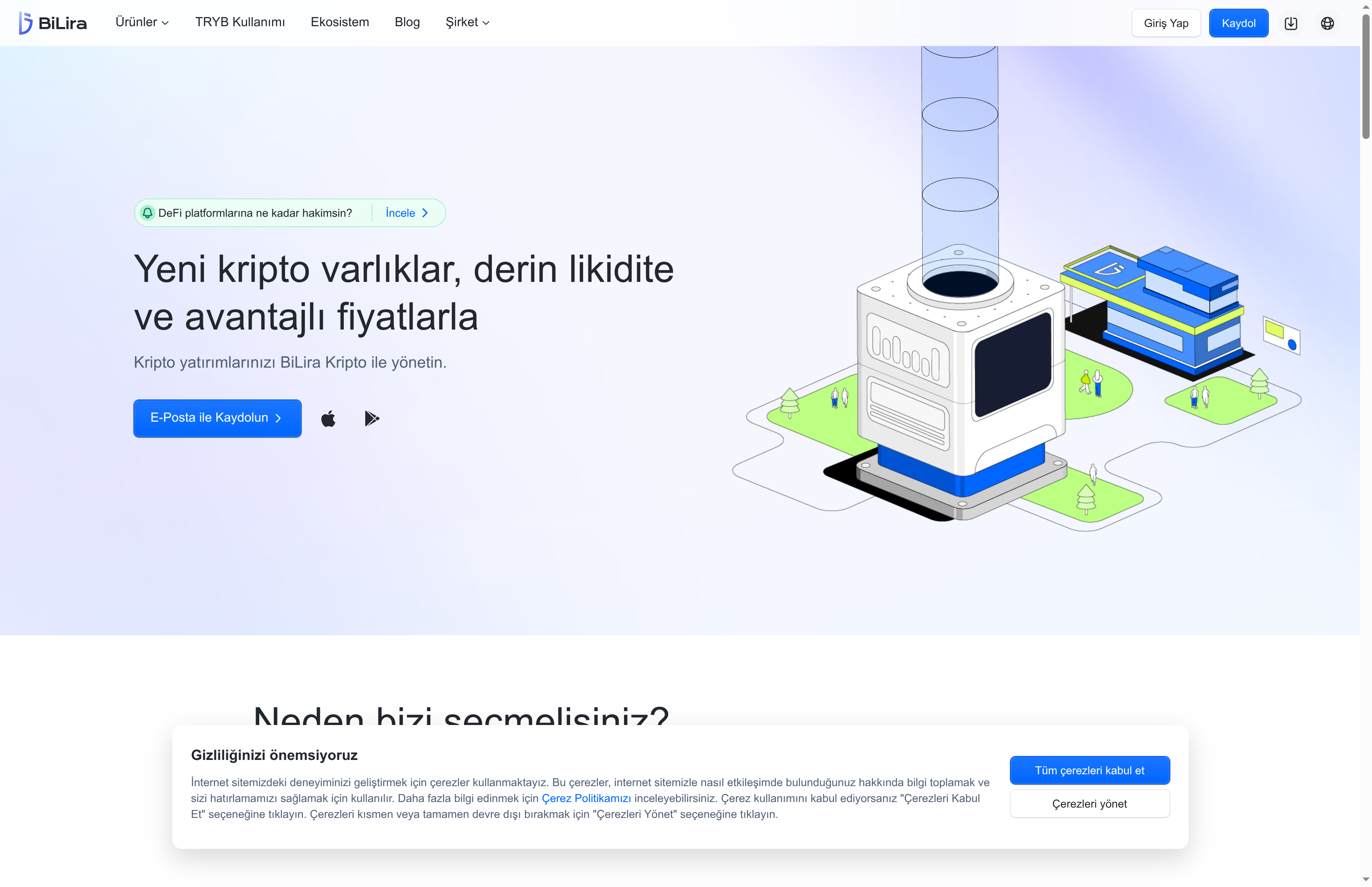 BiLira website screenshot