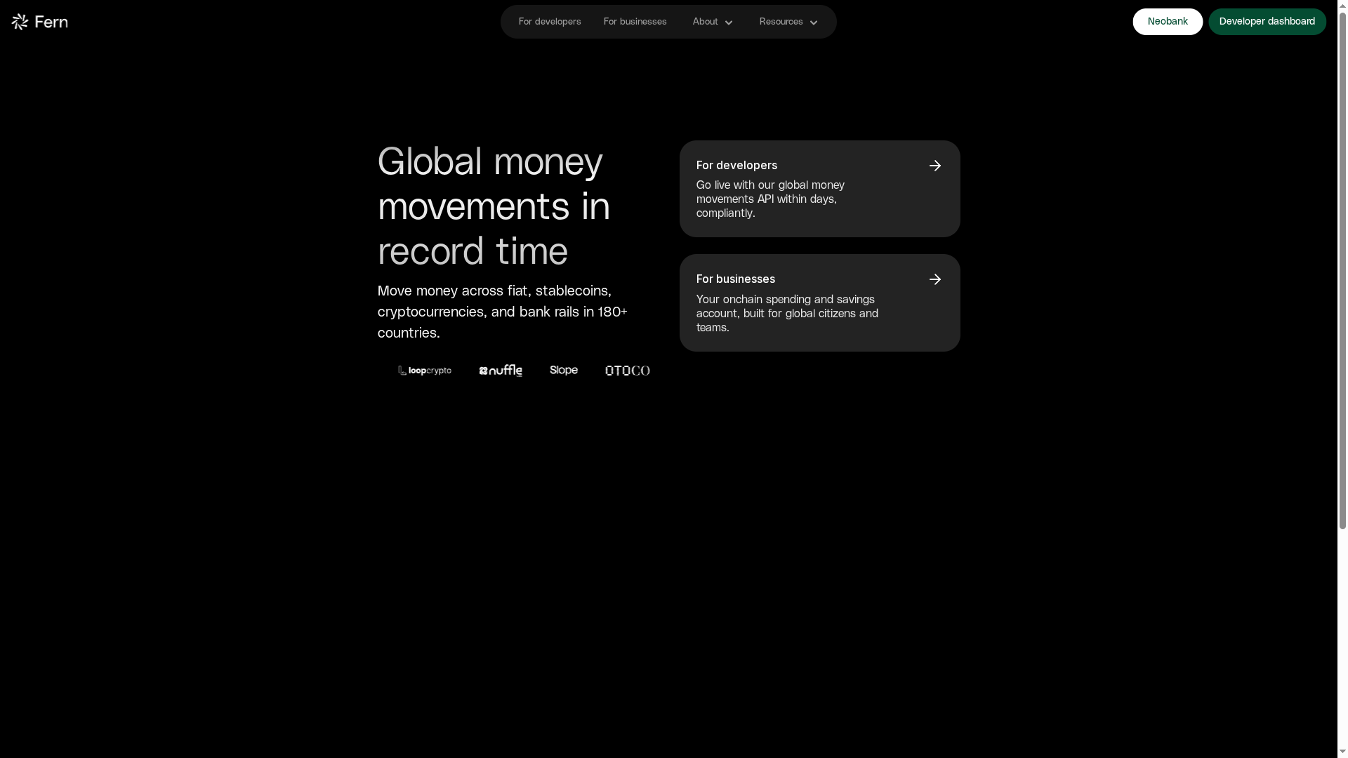 Fern website screenshot