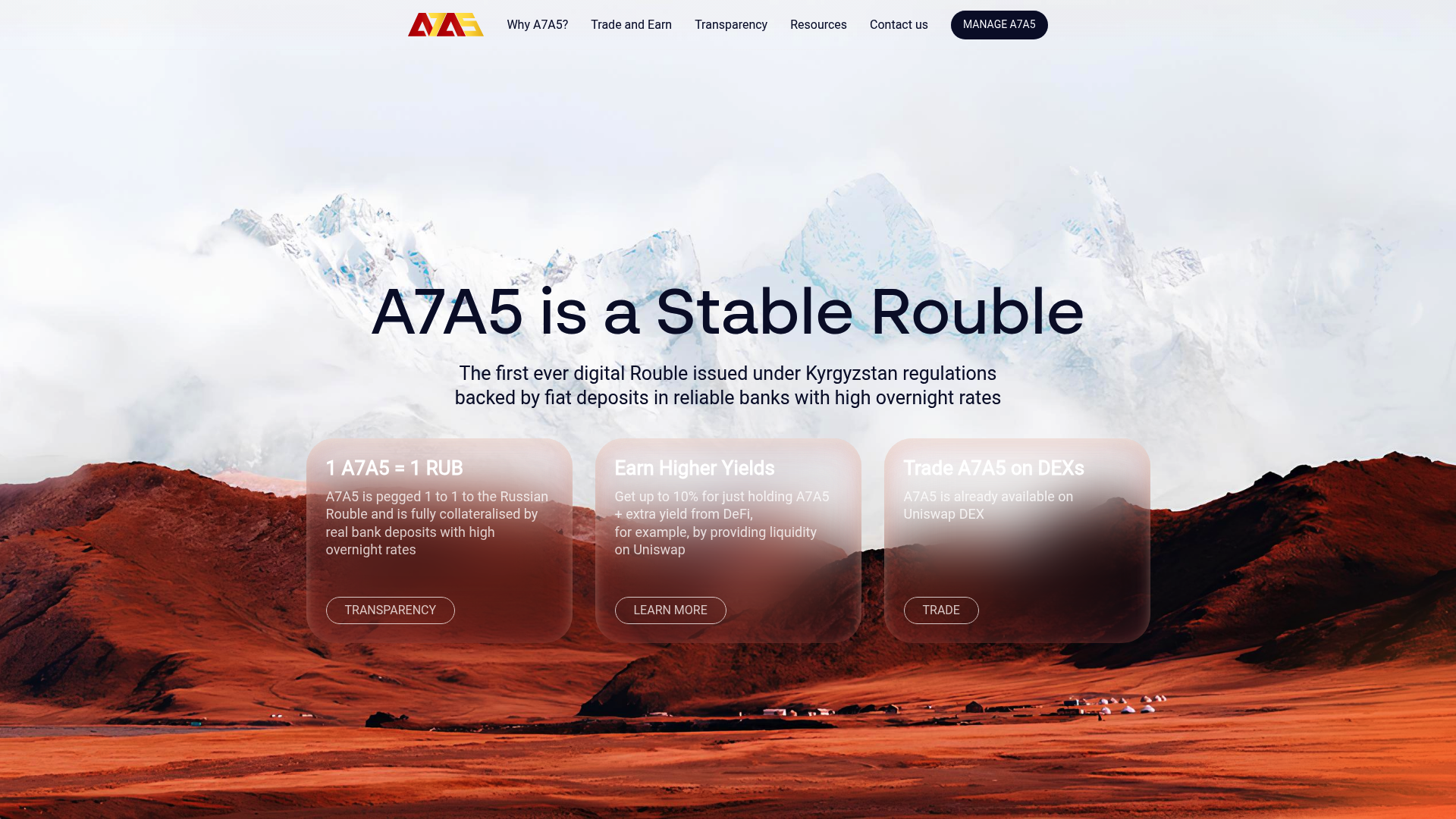 A7A5 website screenshot