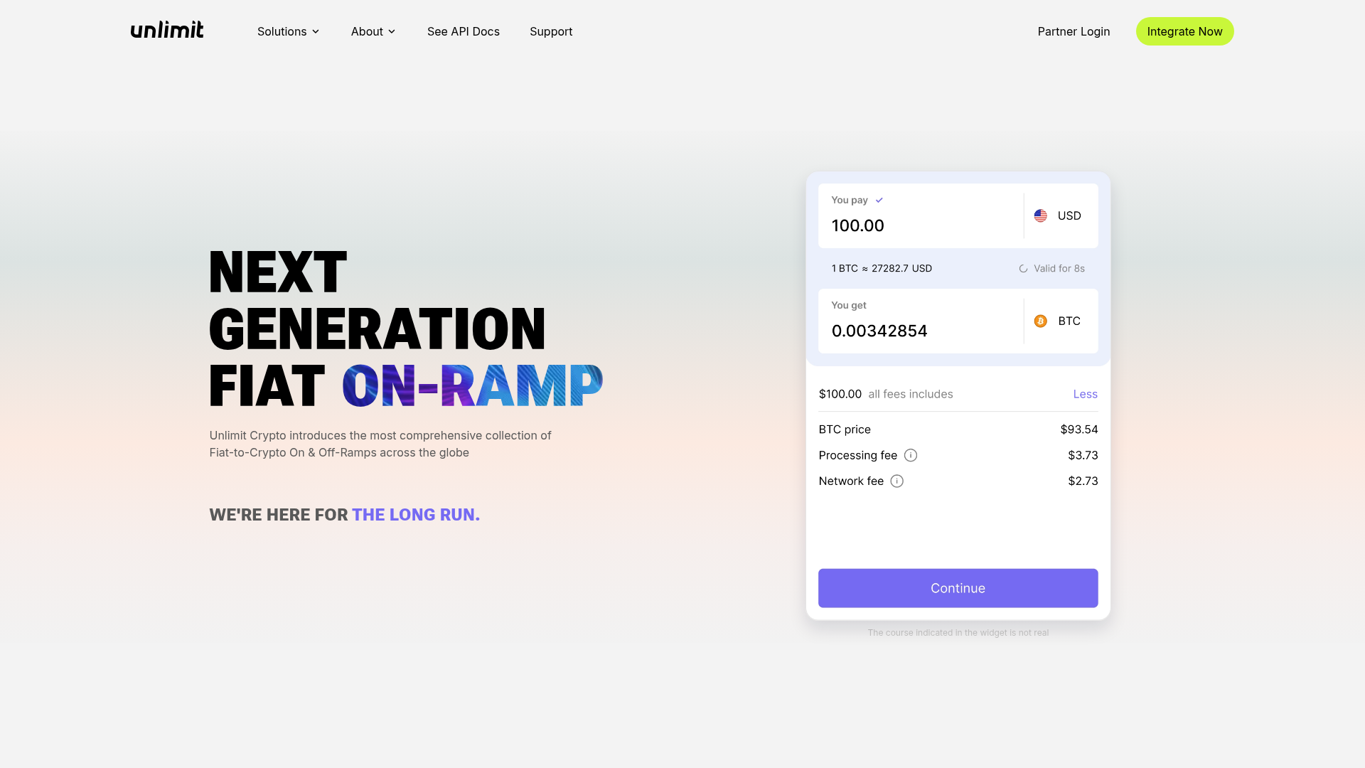 Unlimit Crypto website screenshot