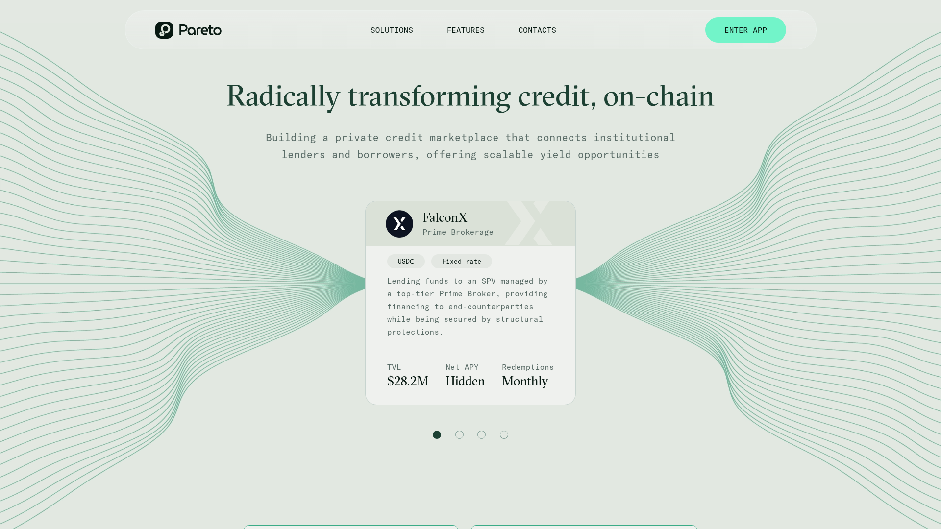 Pareto website screenshot
