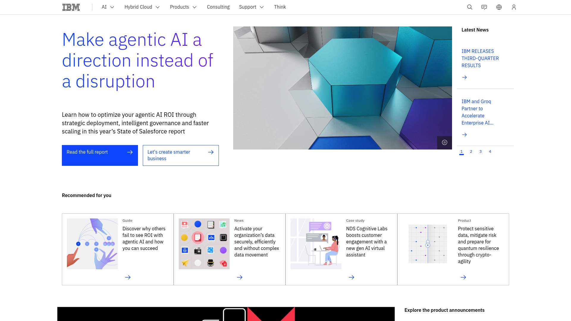 IBM website screenshot