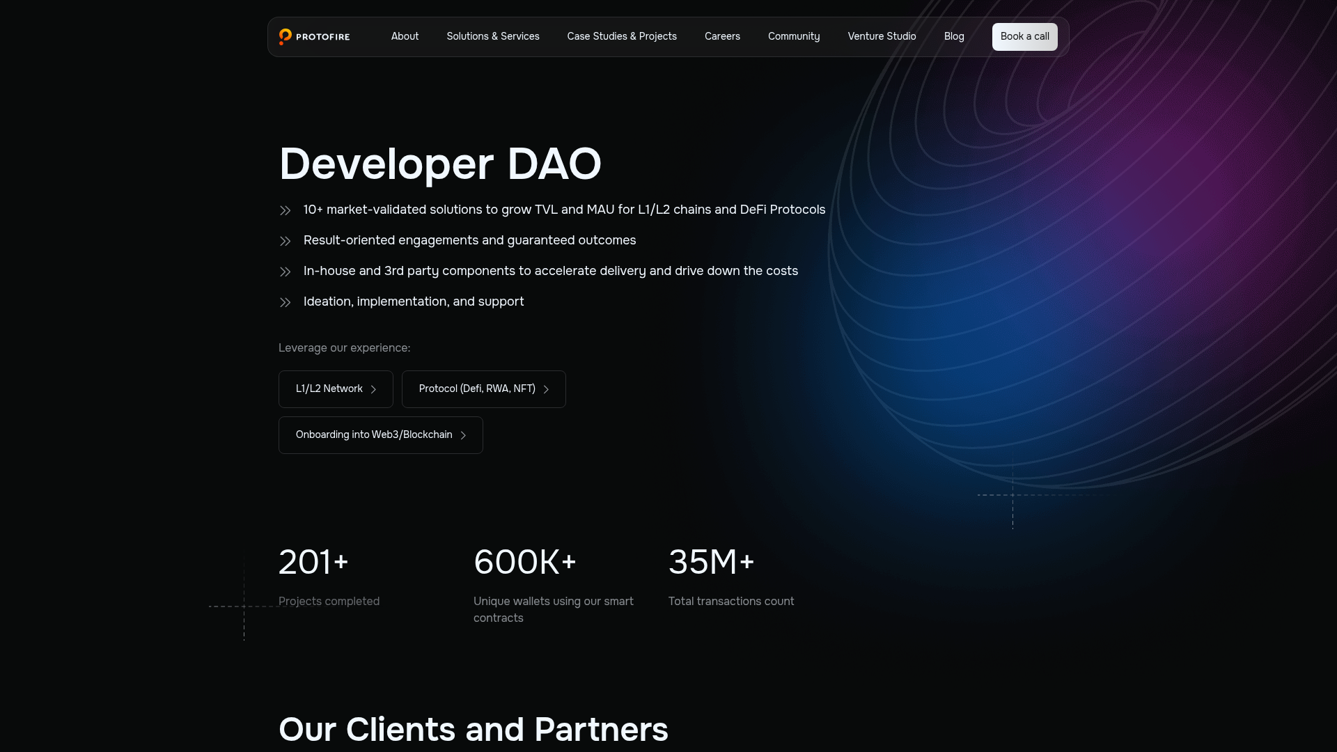 ProtoFire website screenshot