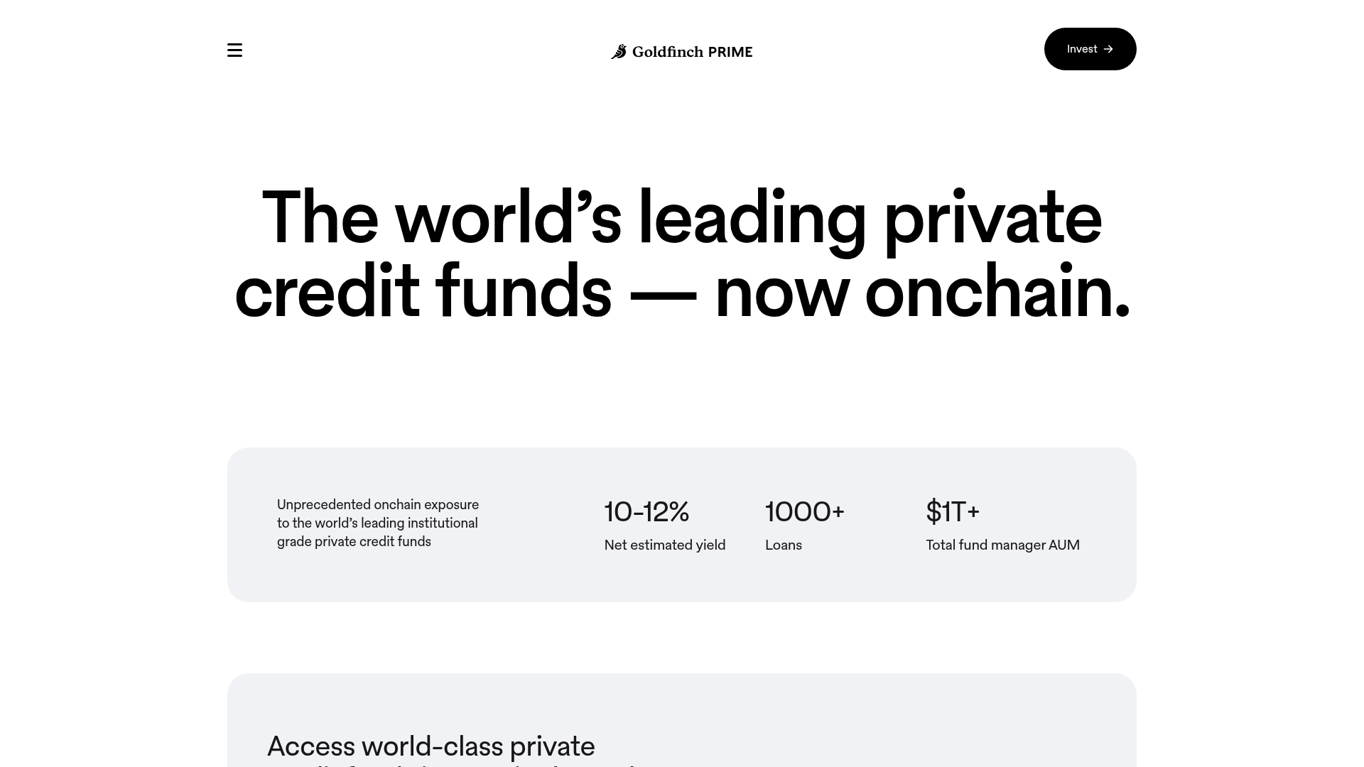 Goldfinch website screenshot