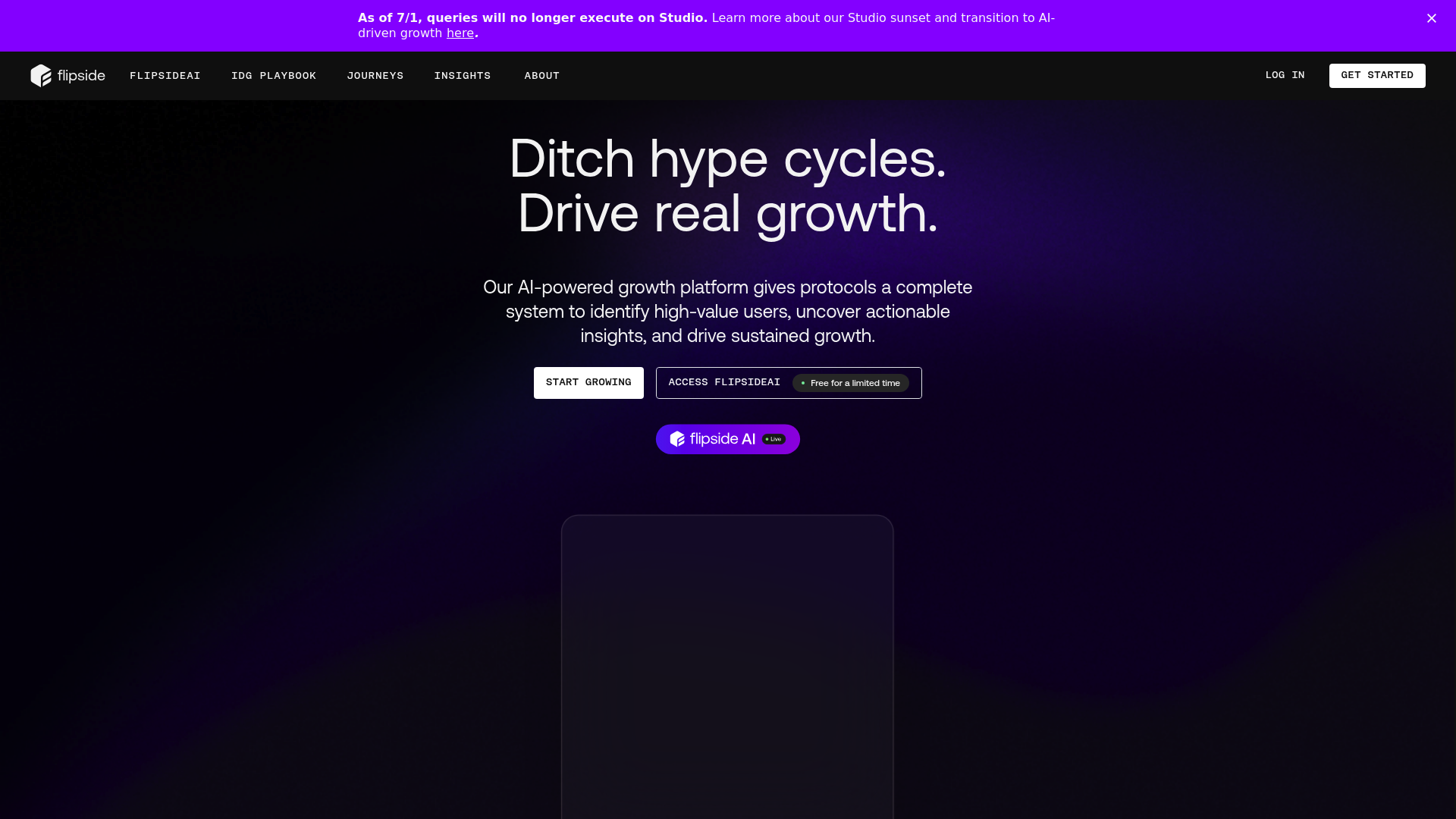 Flipside website screenshot