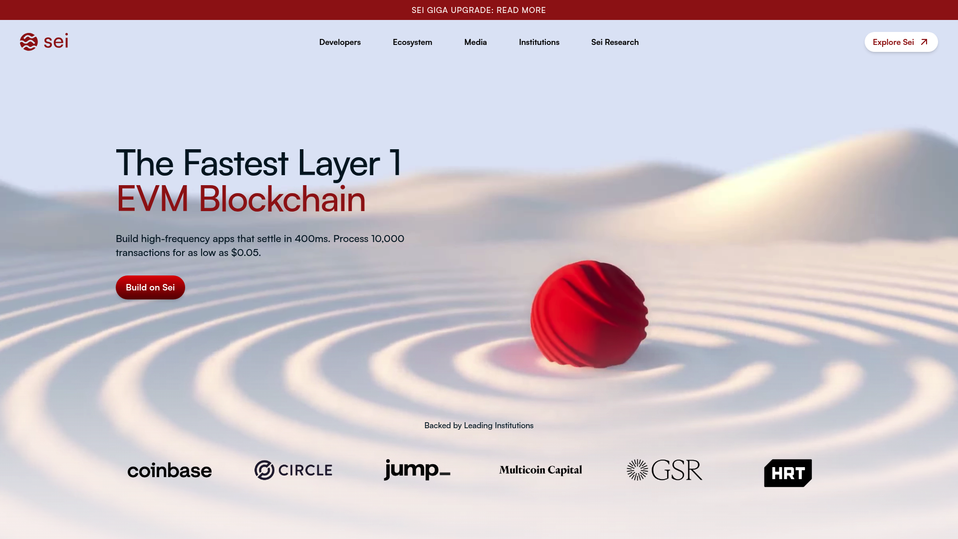Sei website screenshot