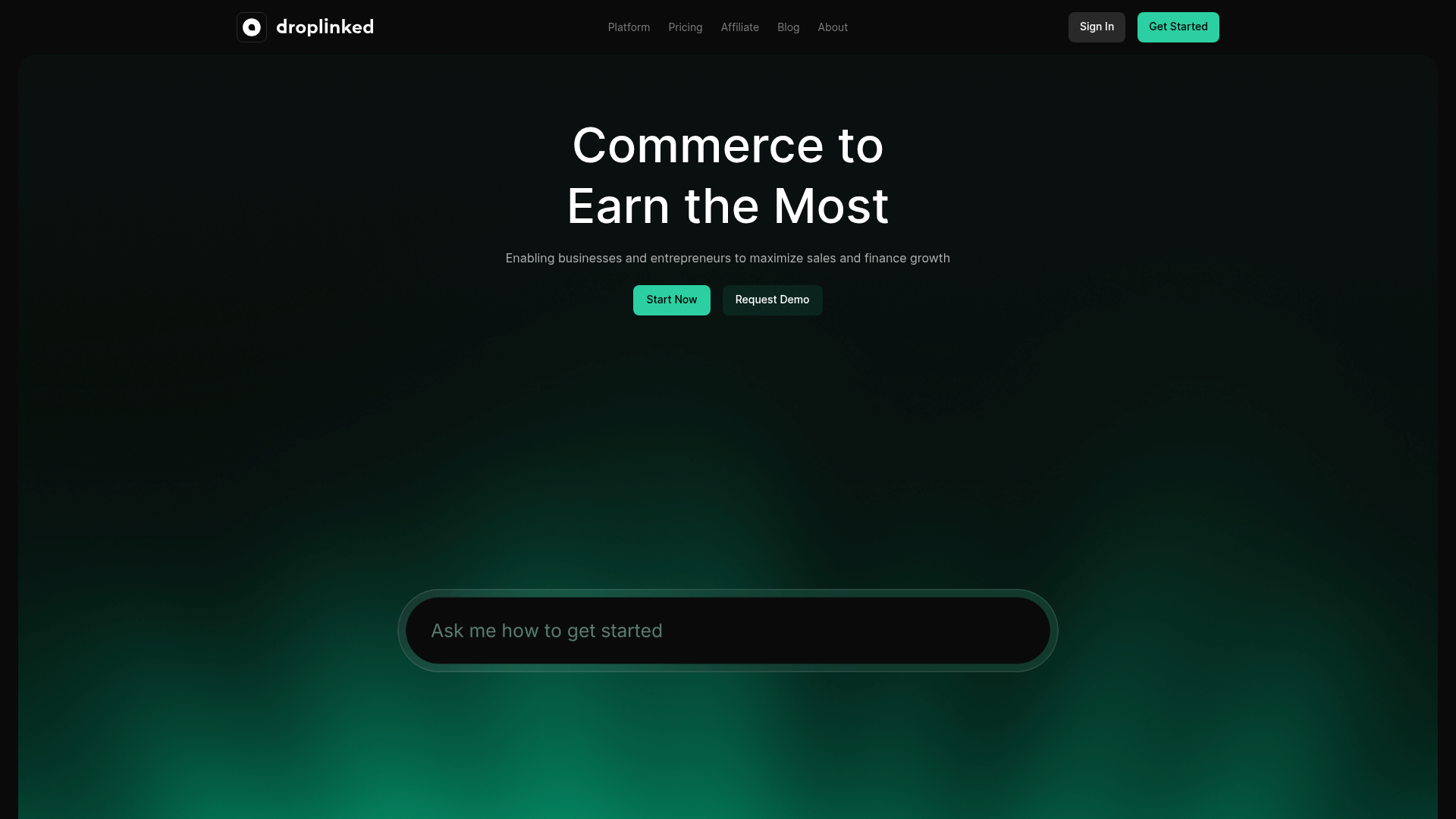 Droplinked website screenshot