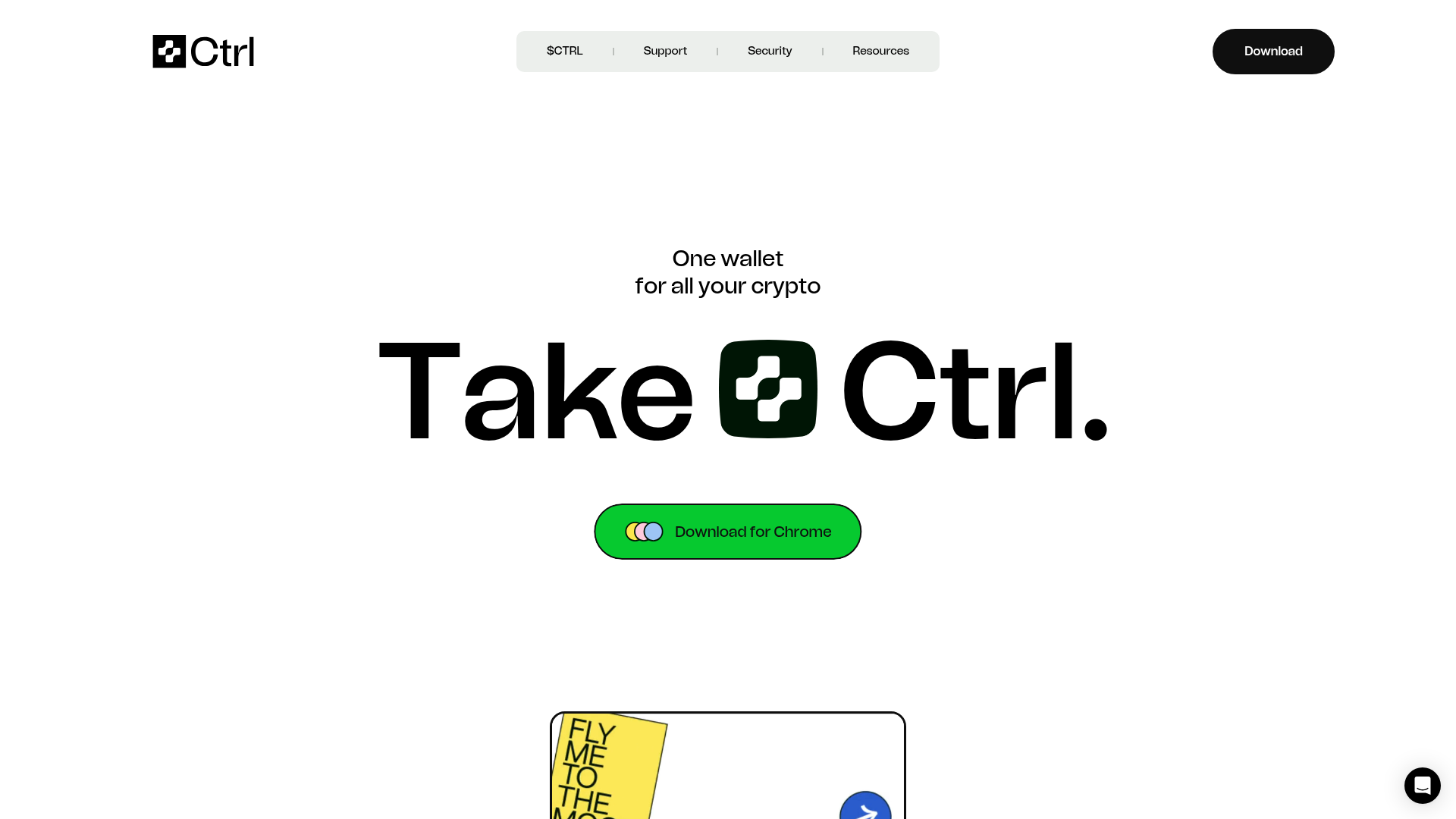 Ctrl Wallet website screenshot