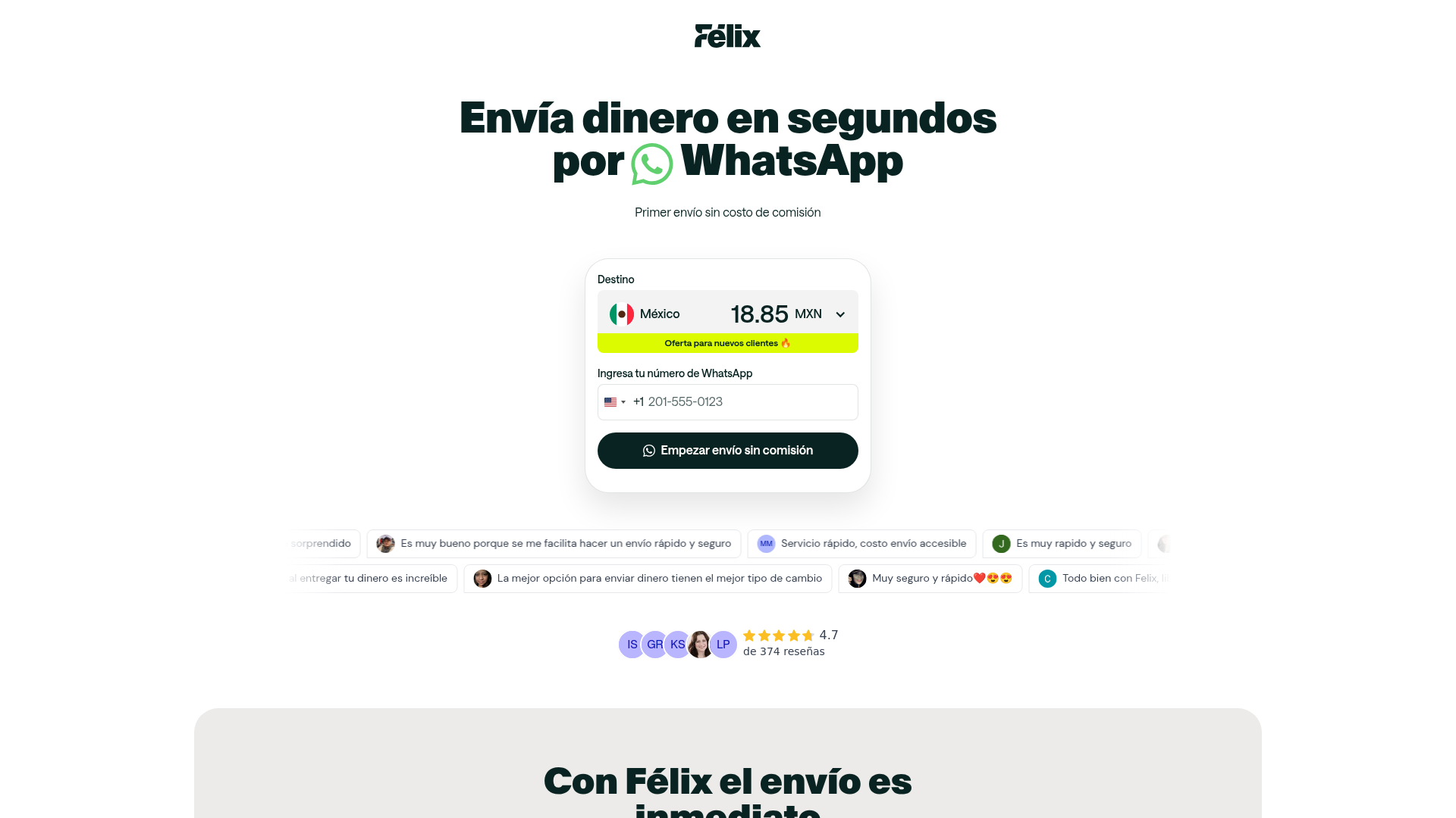 Felix Pago website screenshot