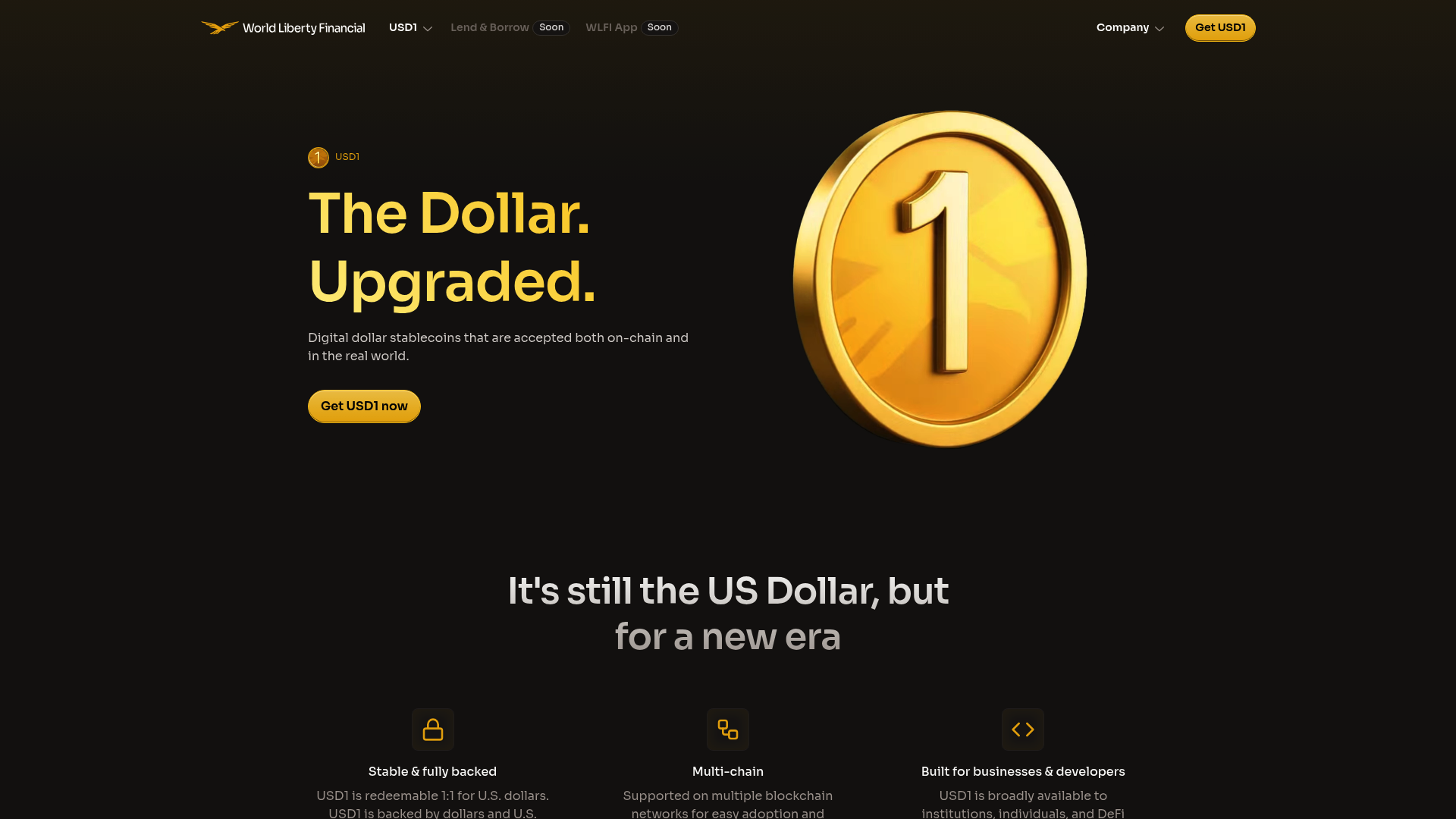 World Liberty Financial website screenshot