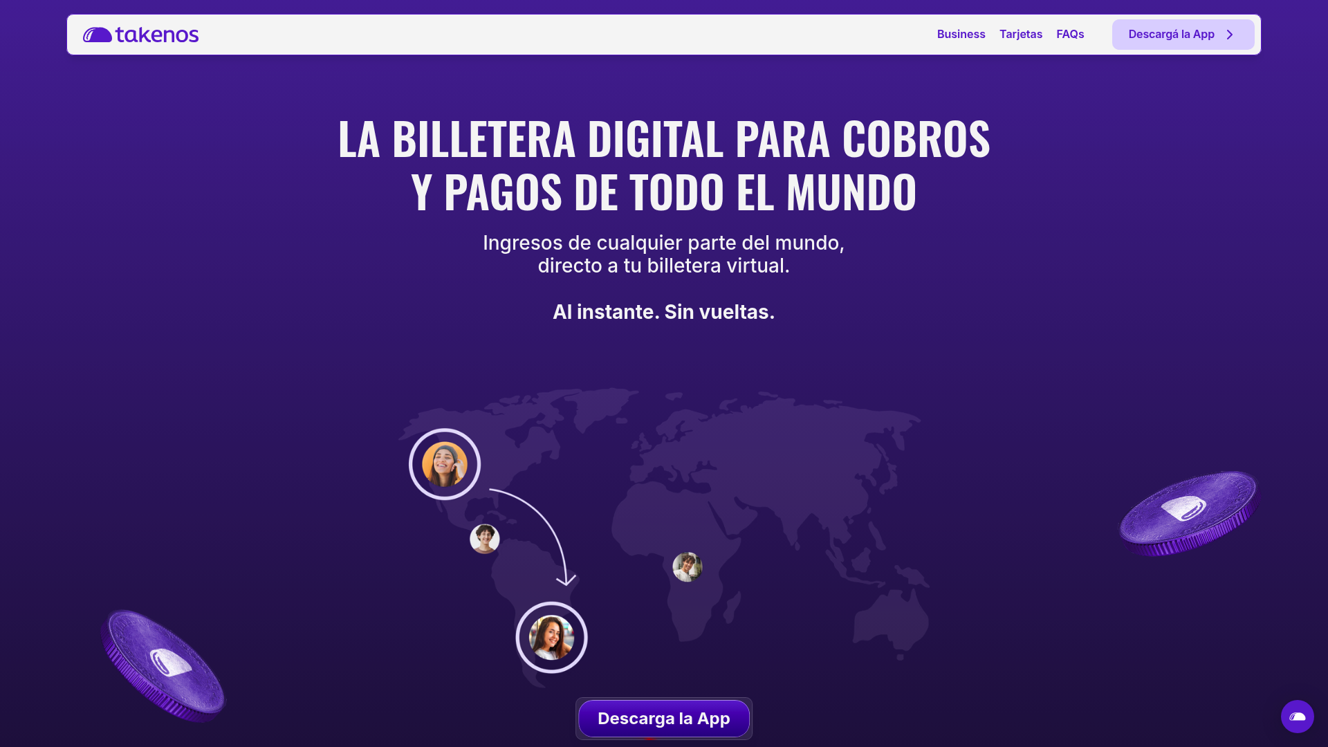 Takenos website screenshot