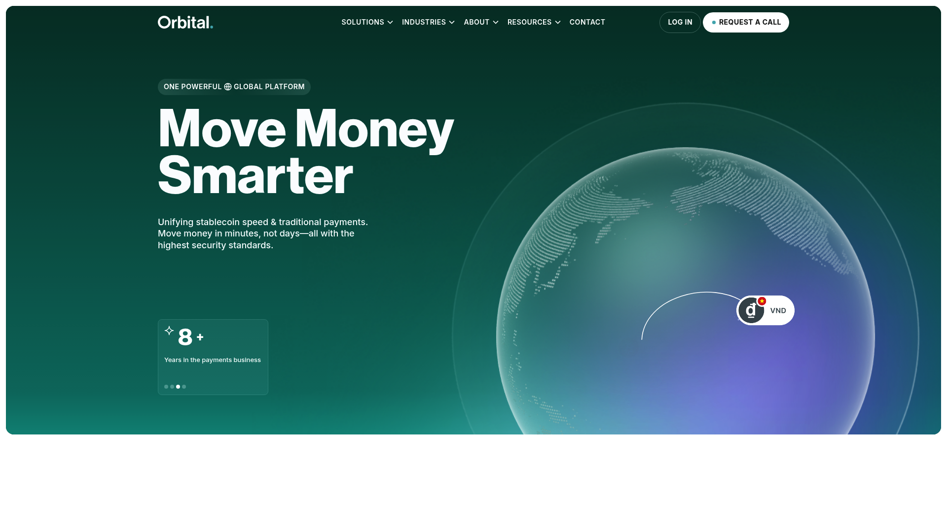Orbital website screenshot