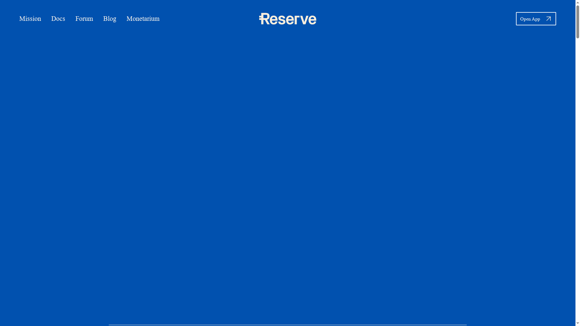 Reserve website screenshot
