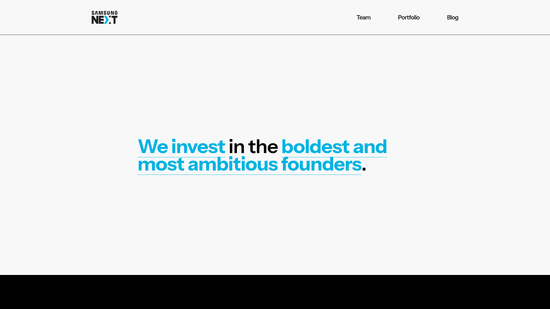 Samsung Next website screenshot