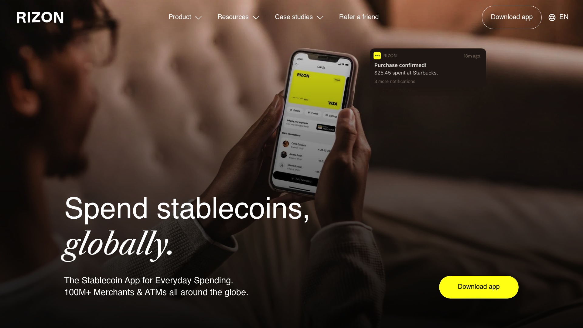 Rizon website screenshot
