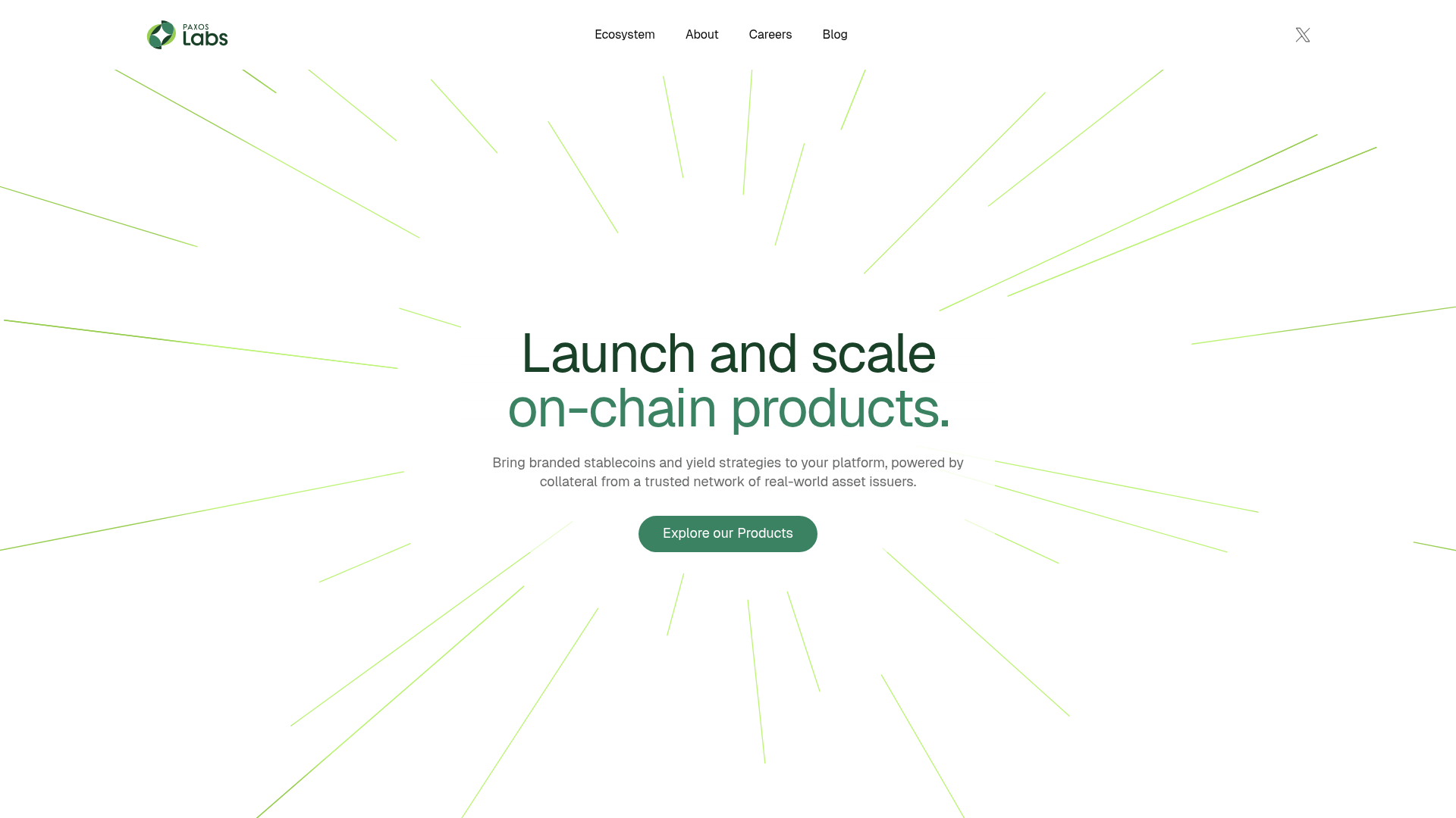 Paxos Labs website screenshot