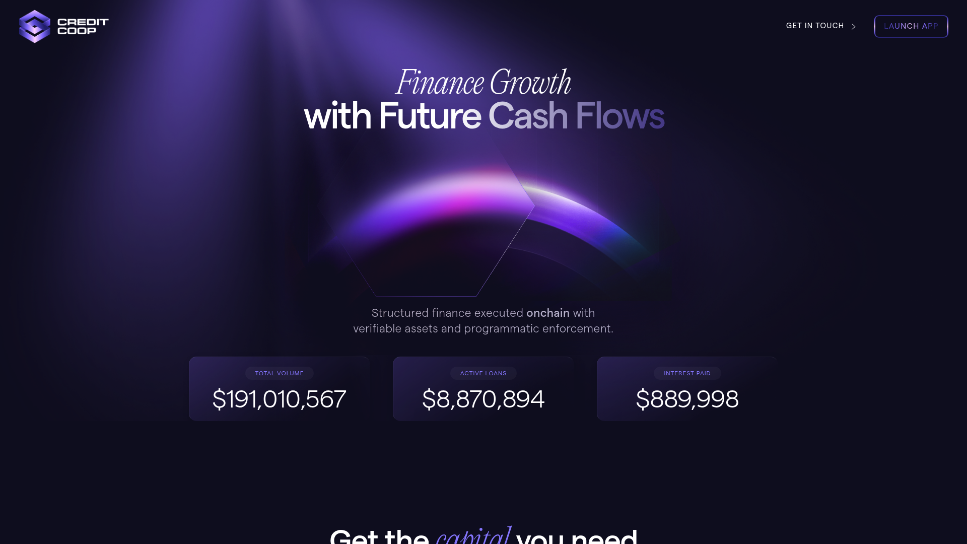 Credit Coop website screenshot