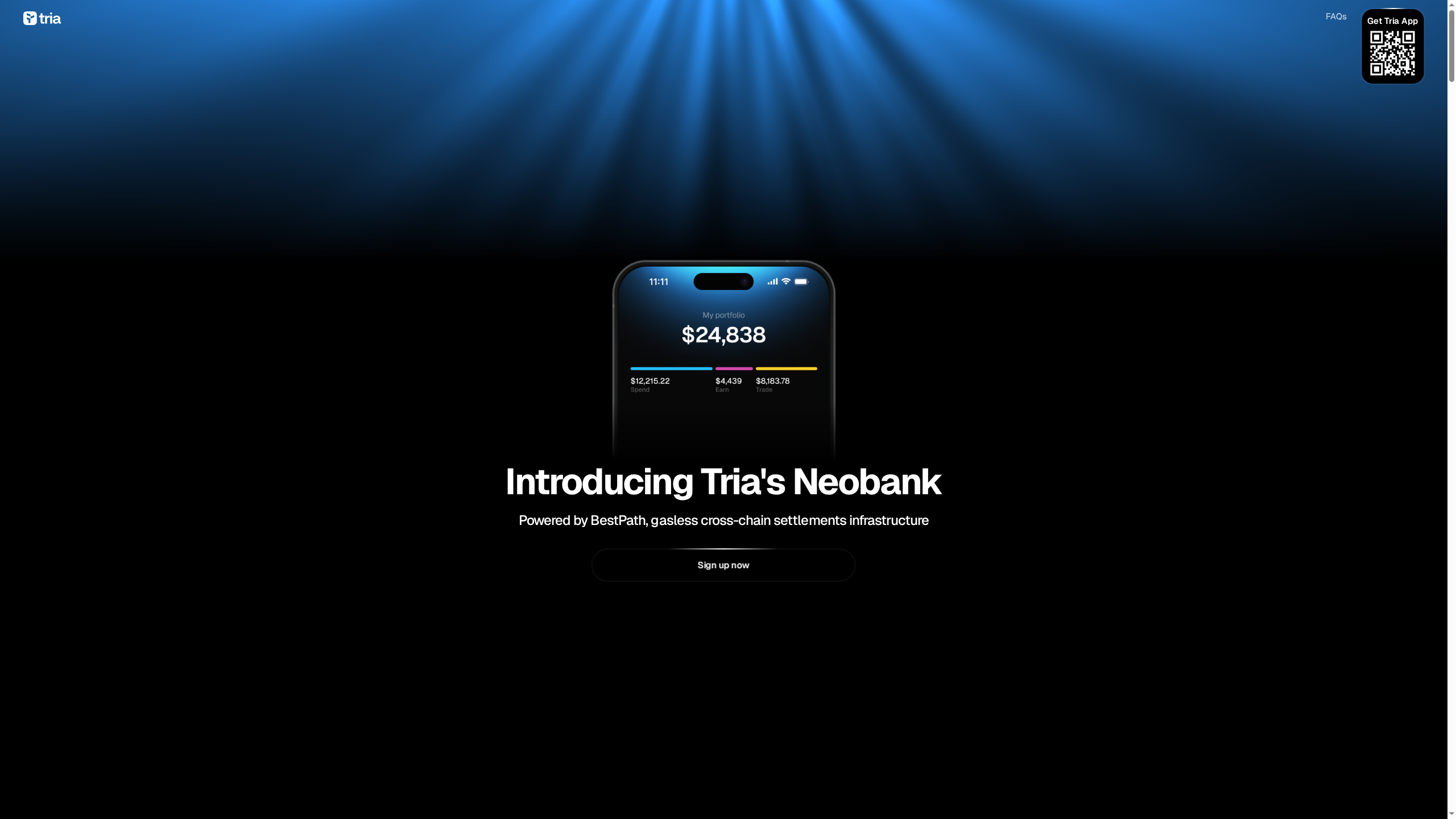 Tria website screenshot