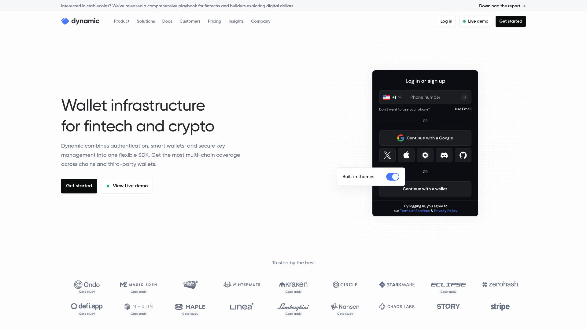 Dynamic website screenshot