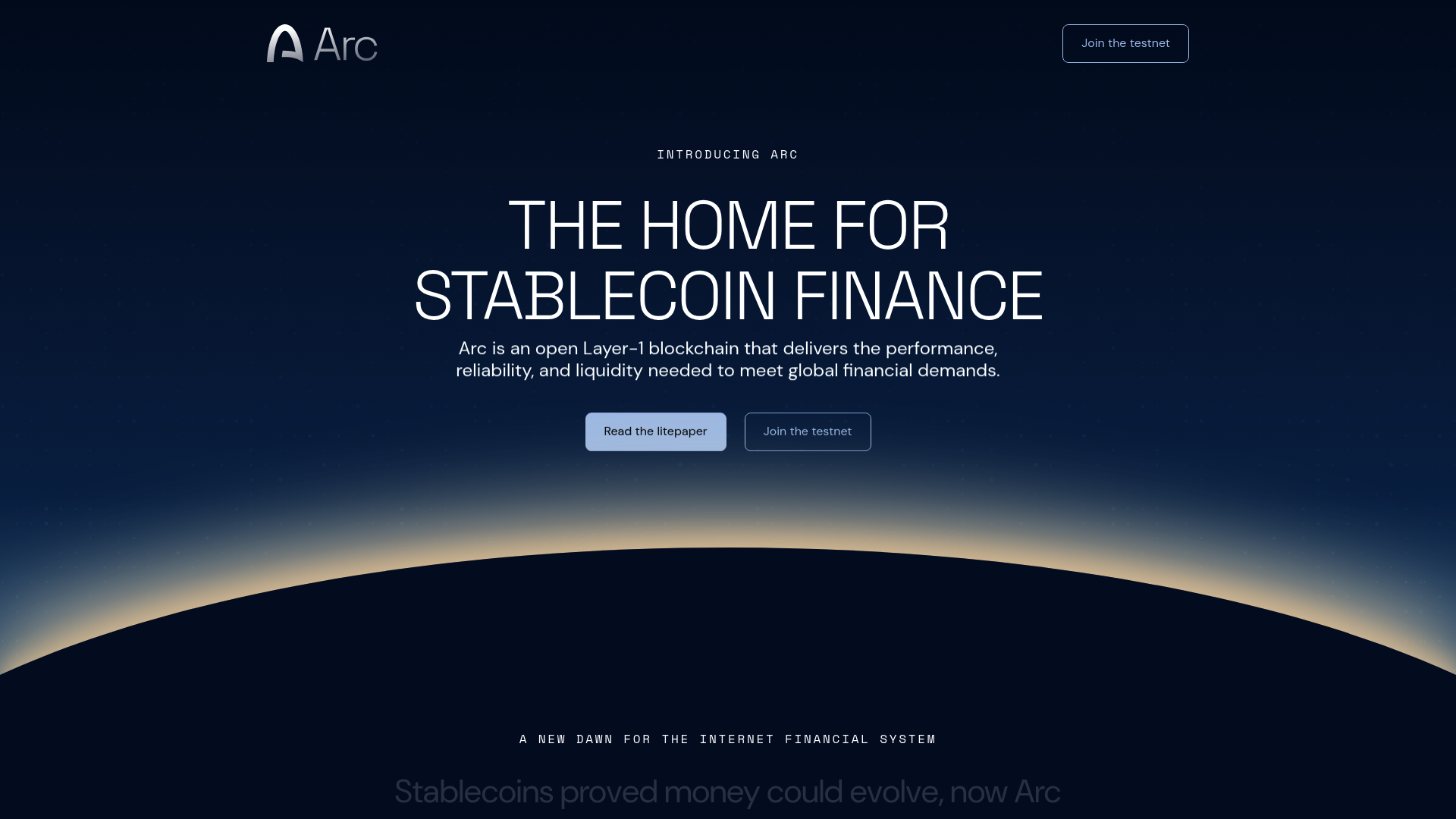 Arc website screenshot
