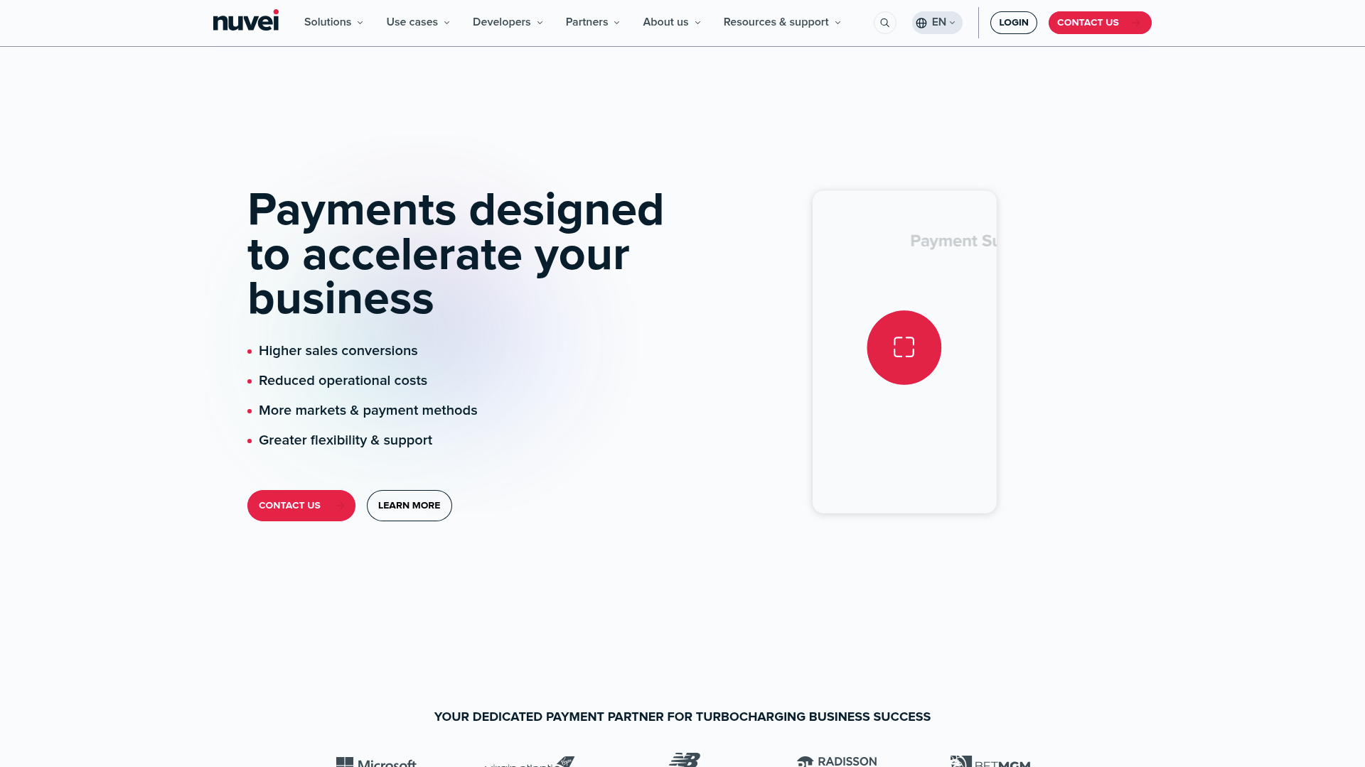 Nuvei website screenshot