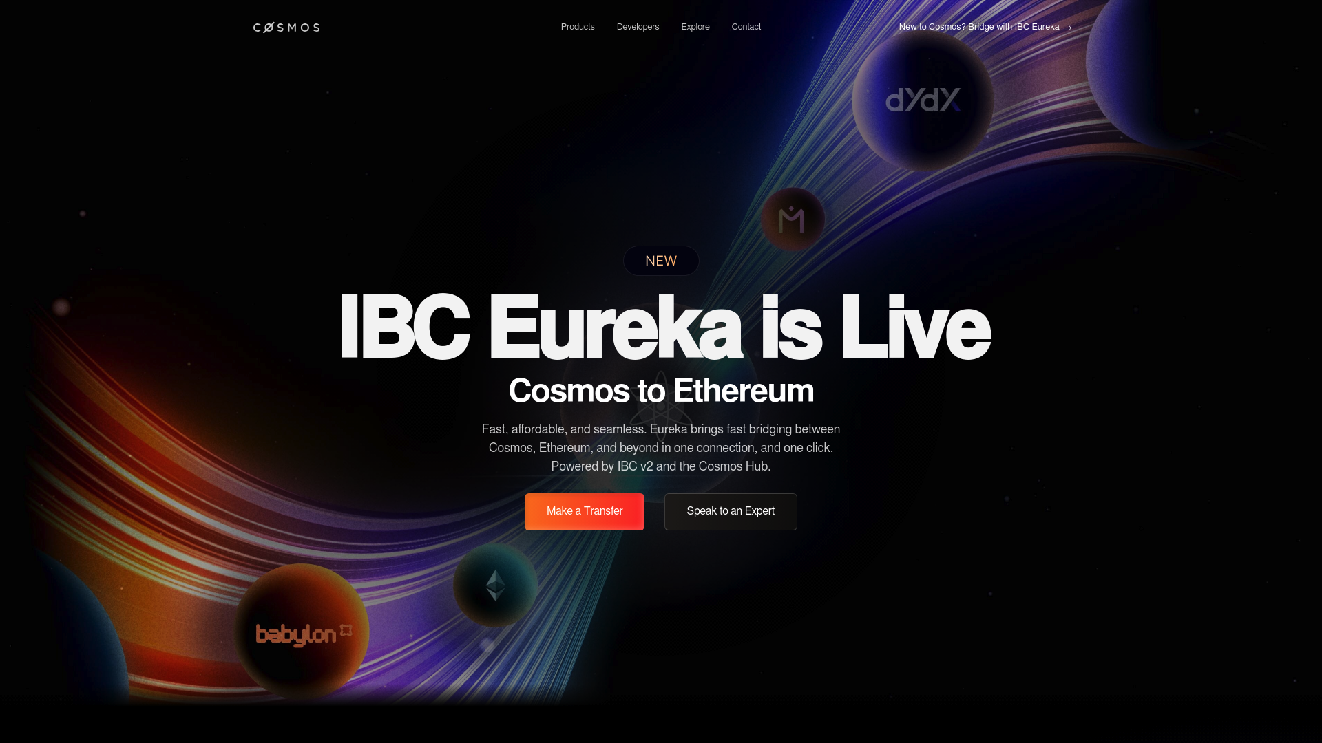 Cosmos website screenshot