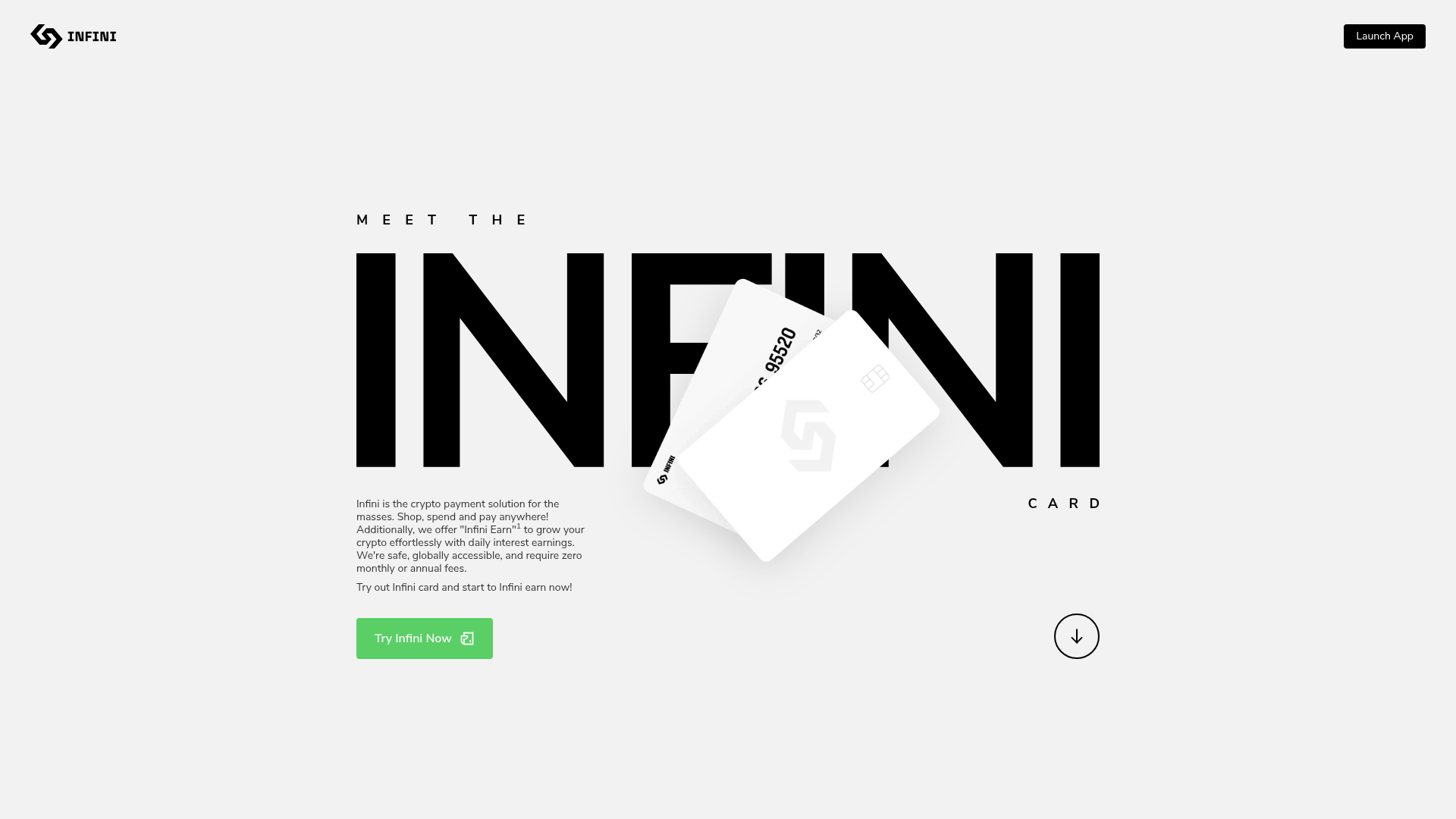 Infini website screenshot