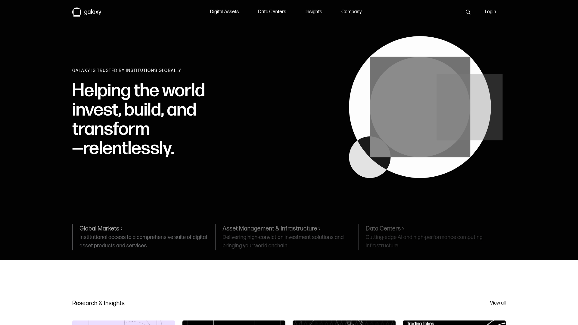 Galaxy Digital website screenshot