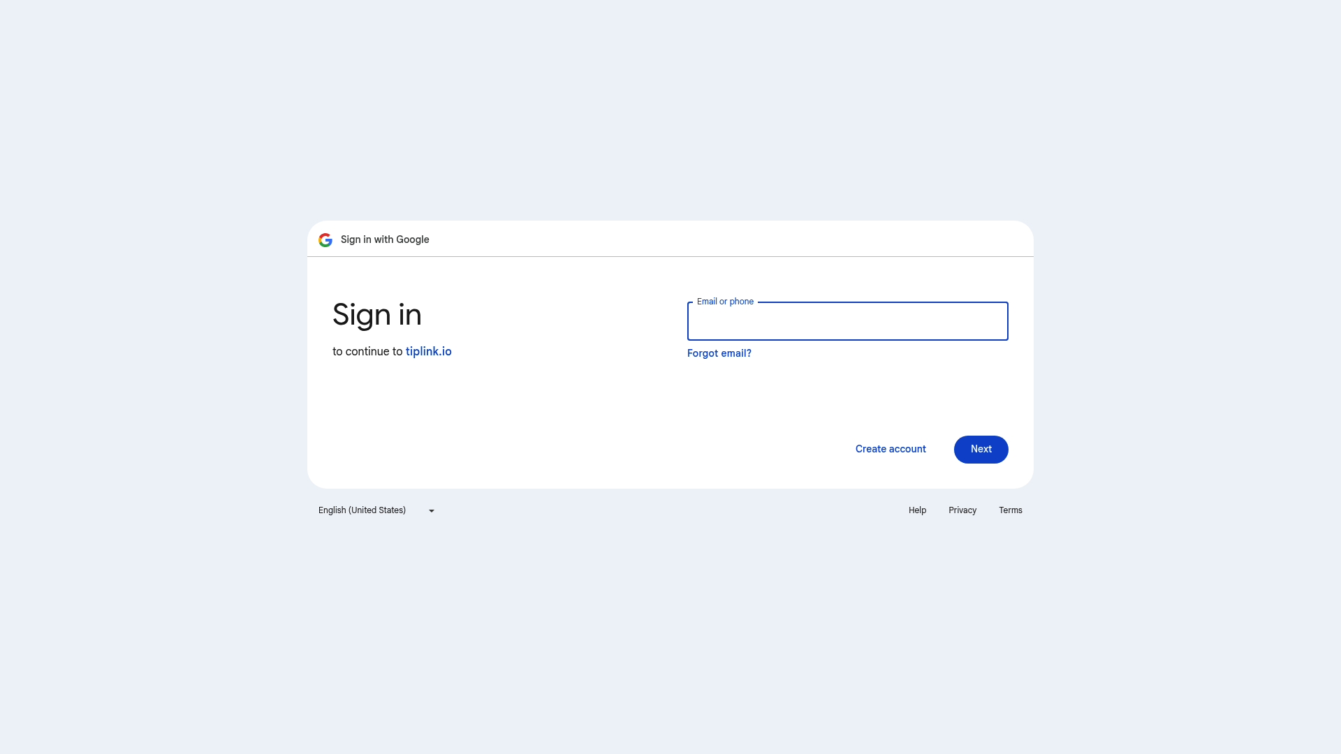 Tiplink website screenshot