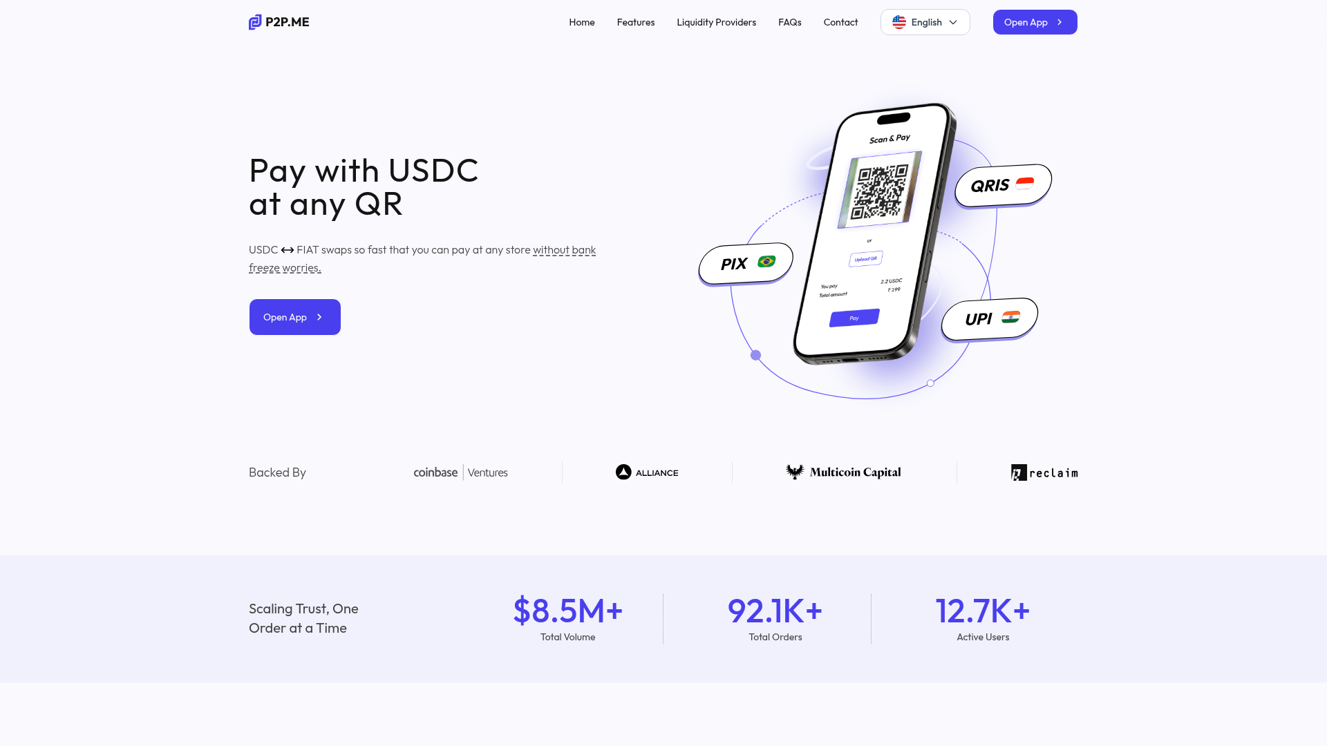 P2P.me website screenshot