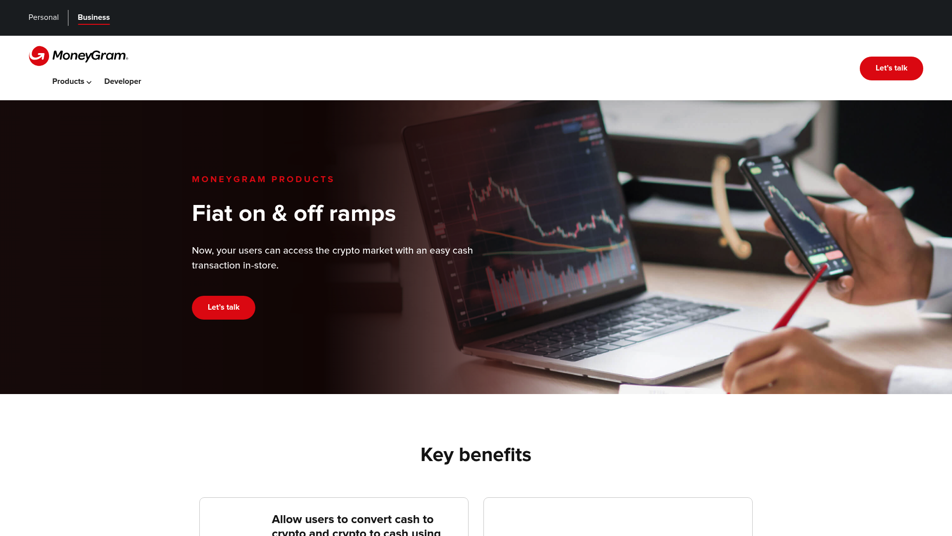 MoneyGram website screenshot