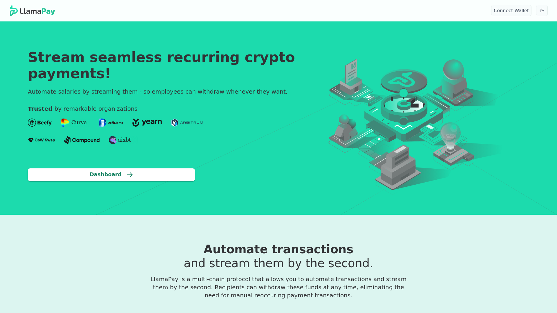 Llama Pay website screenshot