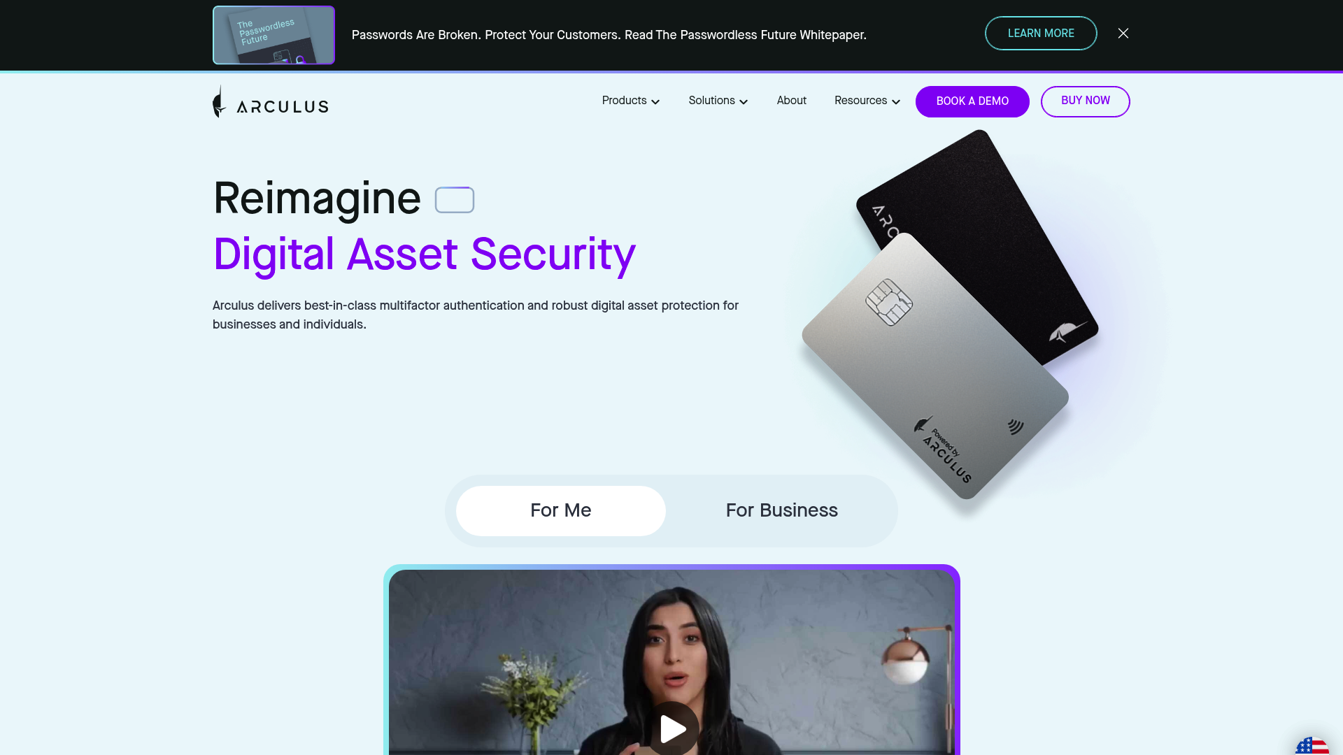 Arculus website screenshot