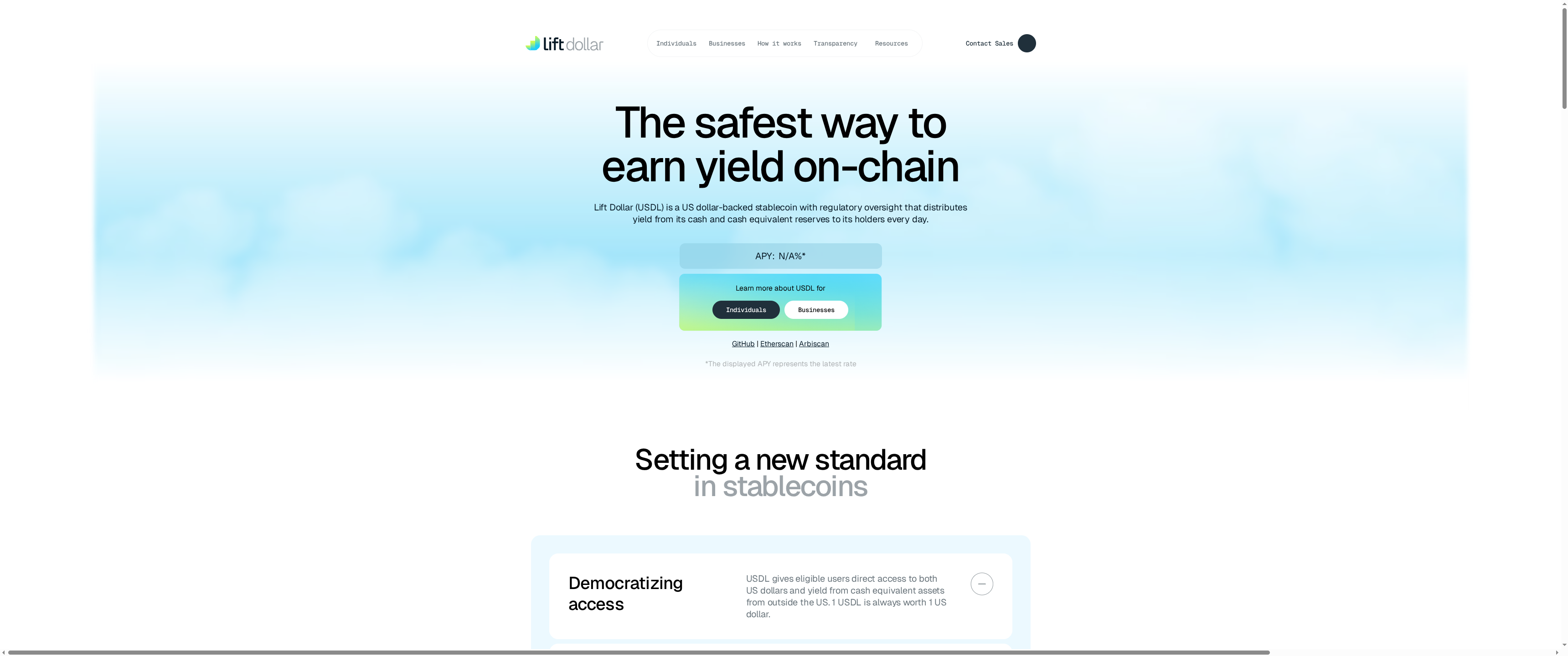 Lift Dollar website screenshot