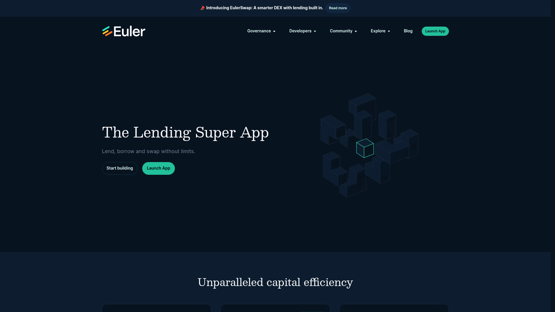 Euler Finance website screenshot