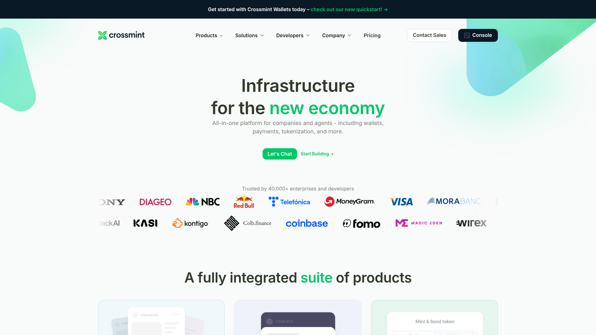 Crossmint website screenshot