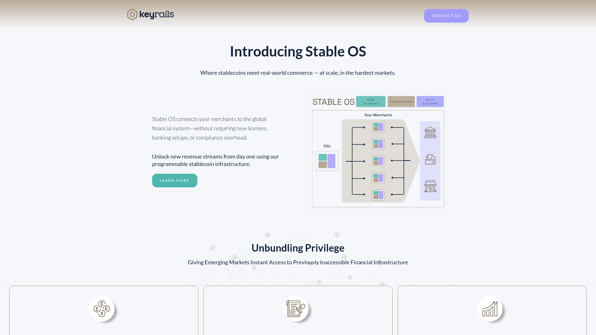 Keyrails website screenshot