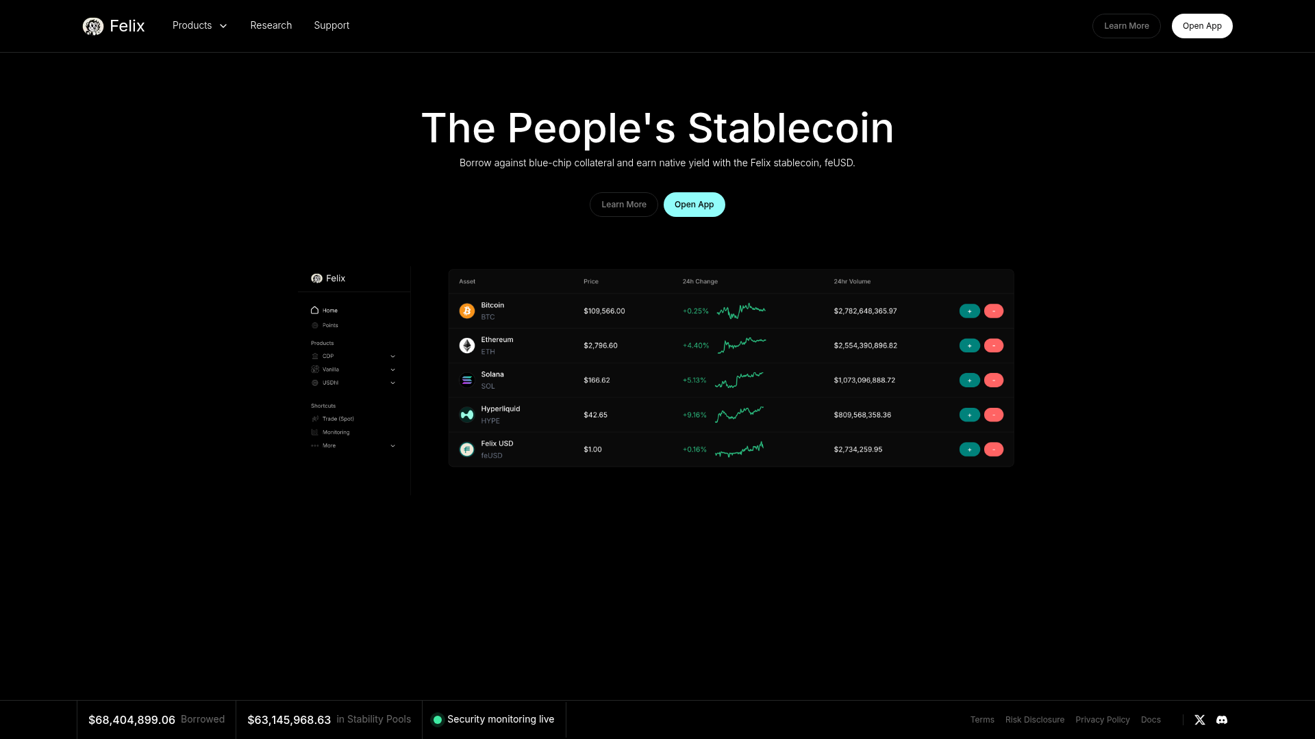 Felix website screenshot