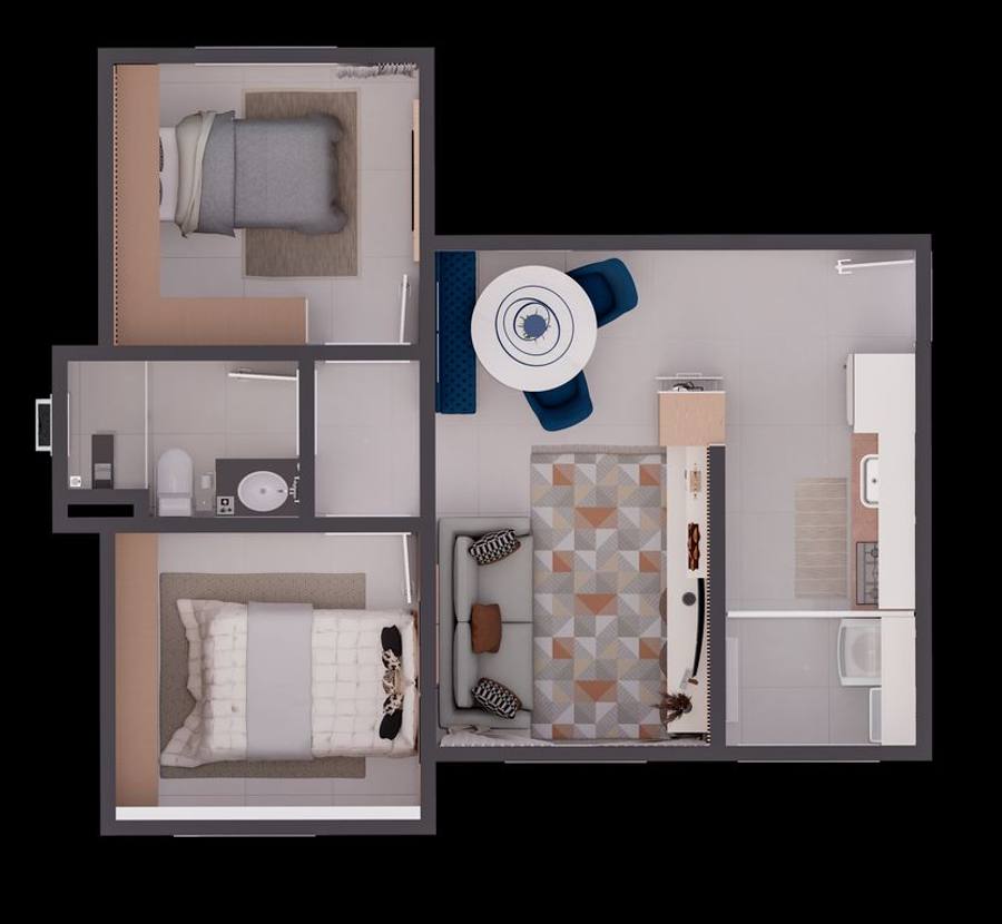 Foto 12 de Residencial Quartzo, Apartamentos 2 quartos com lazer completo na Formosinha