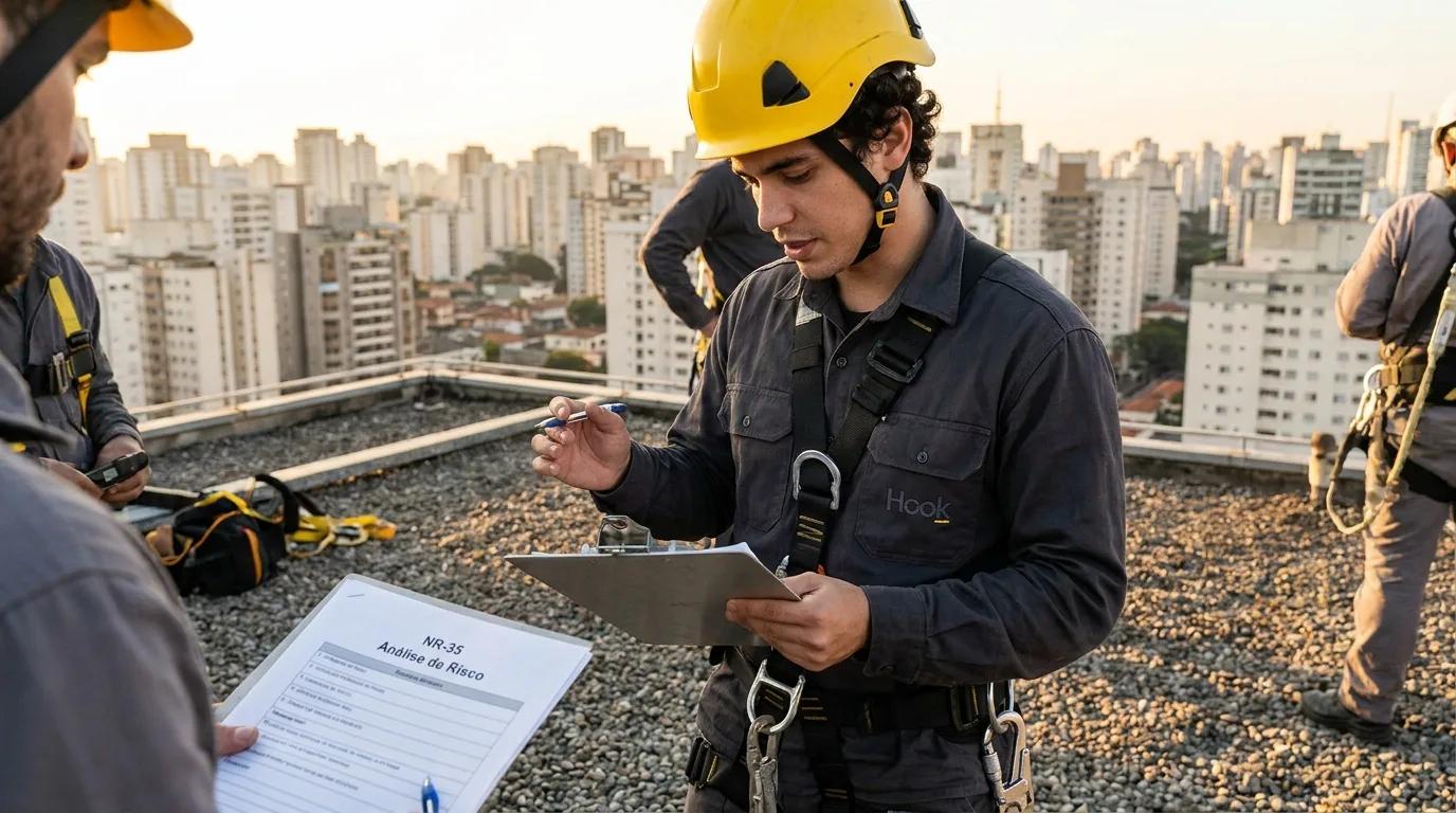 NR-35 na Prática: O Guia para Empresas que Têm Trabalho em Altura na Rotina