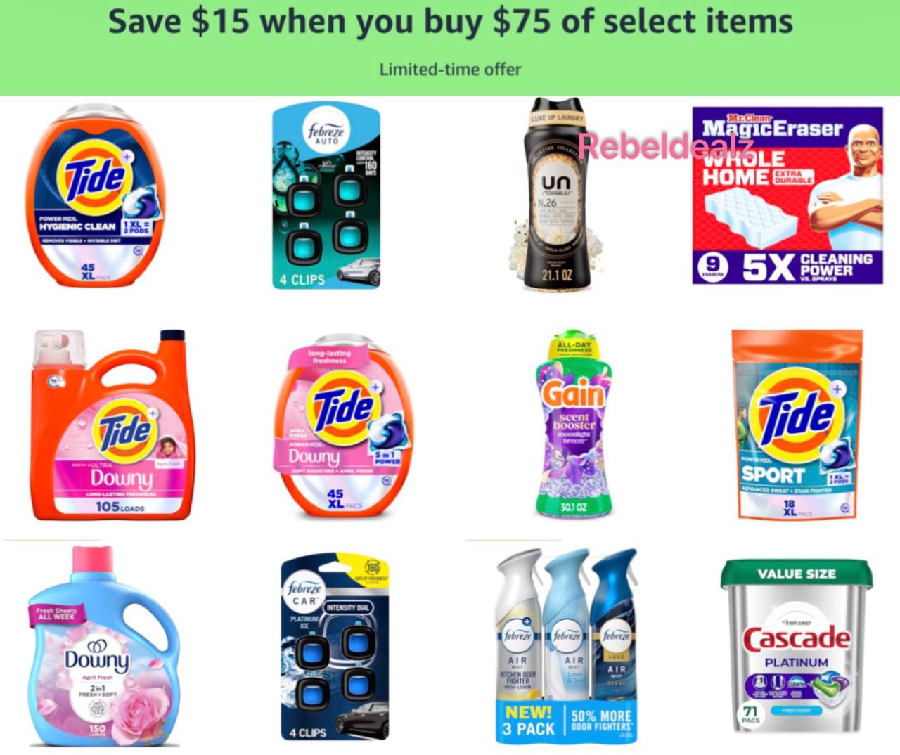 Save $15 on $75 of Home Essentials at Amazon