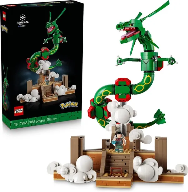 LEGO Pokémon Rayquaza 72168 Collectible Building Set for Adults
